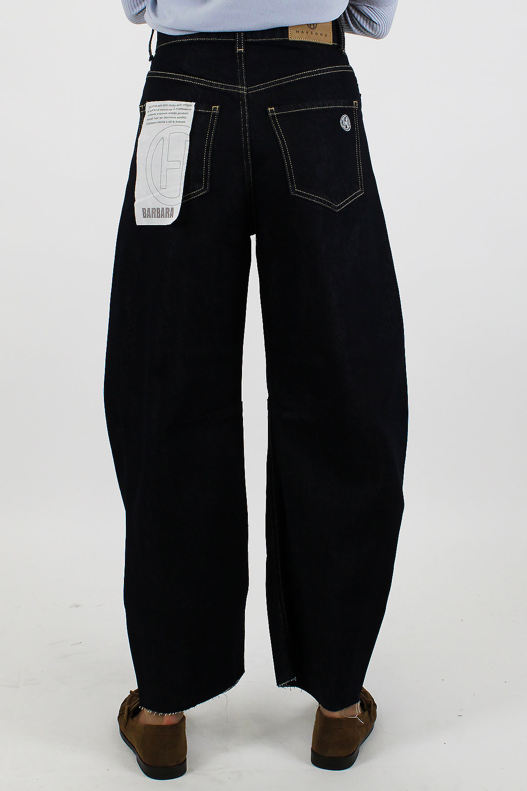 Haveone - Jeans balloon lavaggio scuro modello Barbara