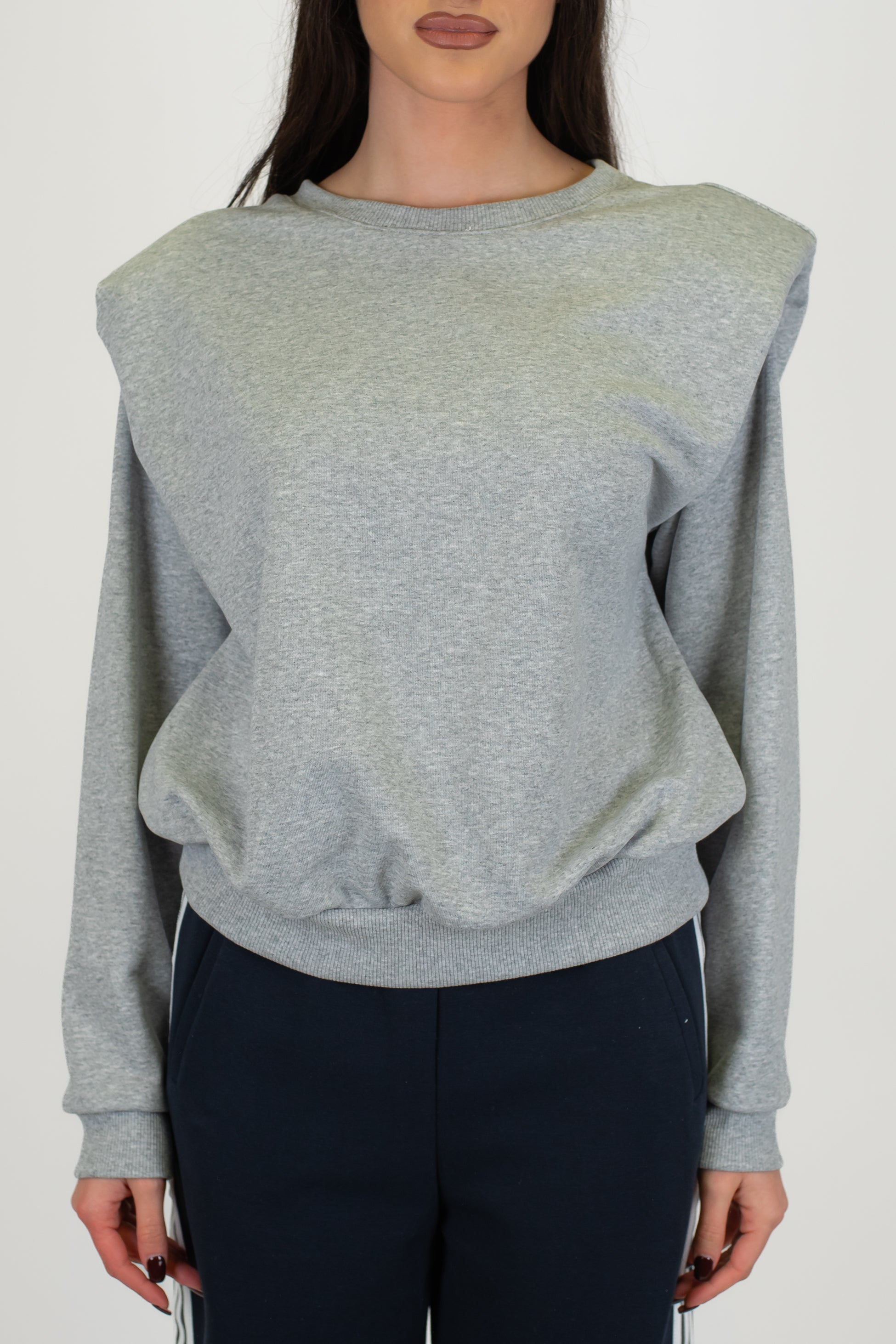 Dixie - Felpa girocollo con spalline ed elastico sul fondo