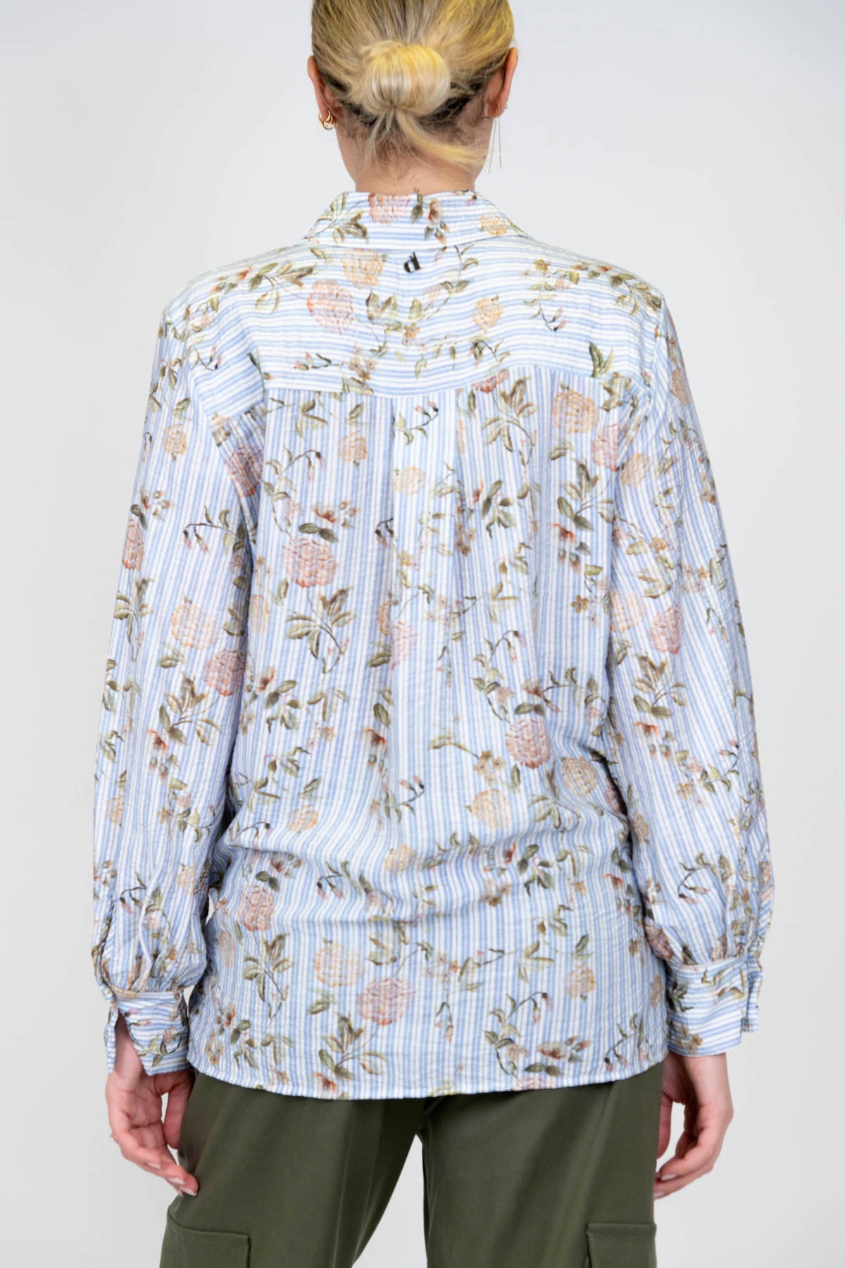 Dixie - Camicia fantasia a righe floreale