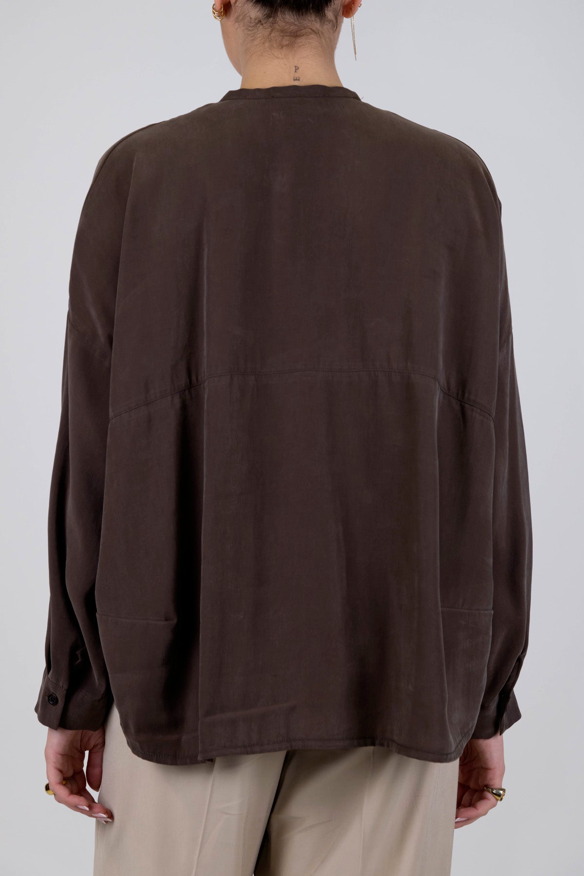 Maryley - Camicia con collo coreano