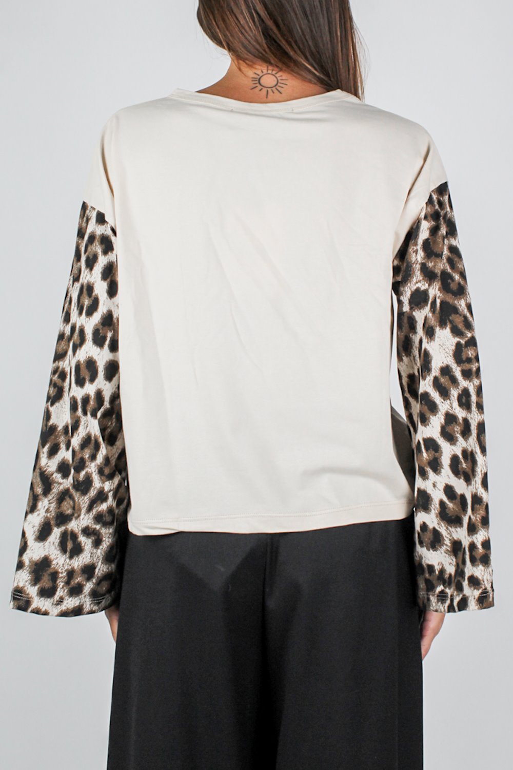 Haveone - Shirt over con manica a campana fantasia animalier