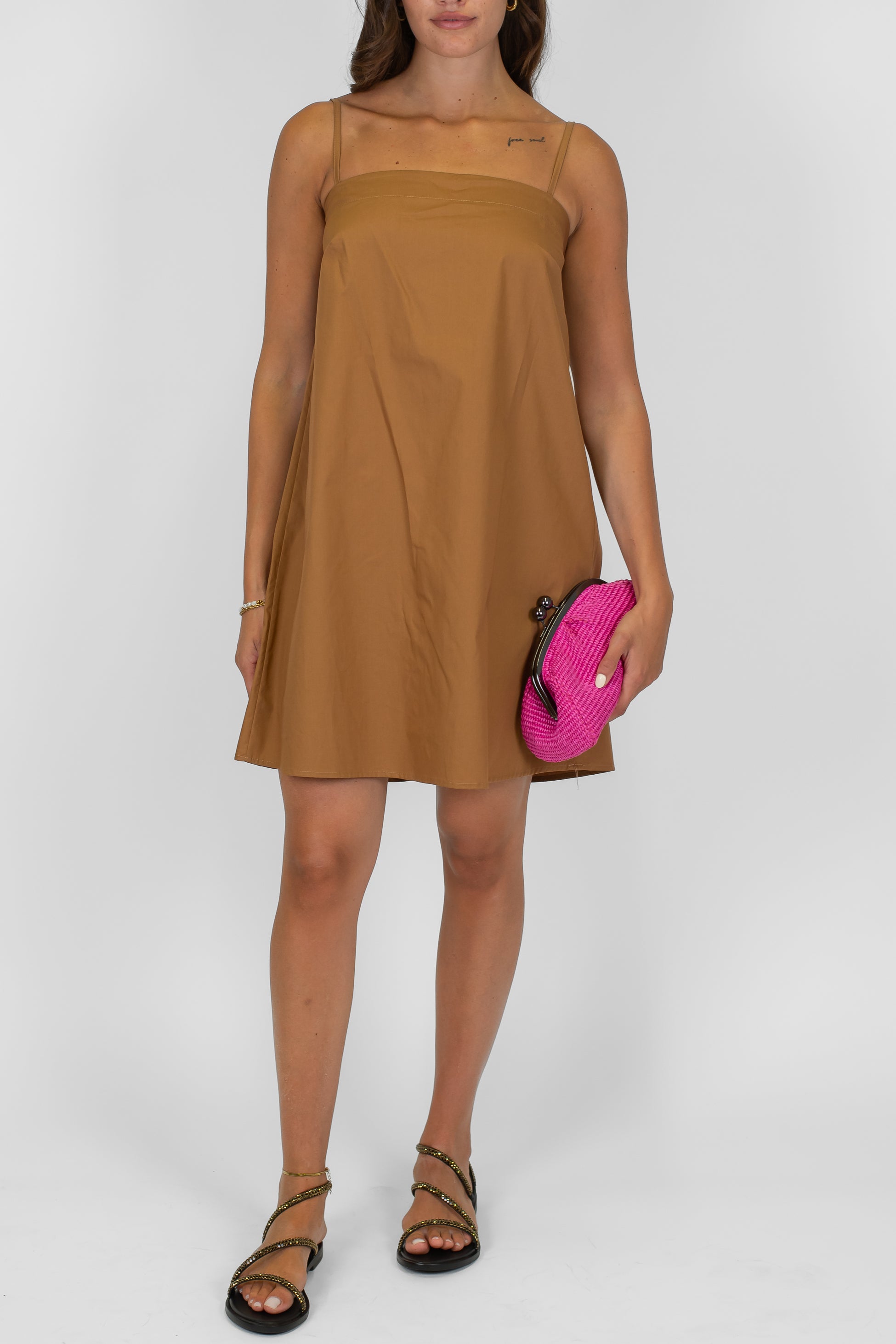 Tensione in - Abito corto in tela paracadute