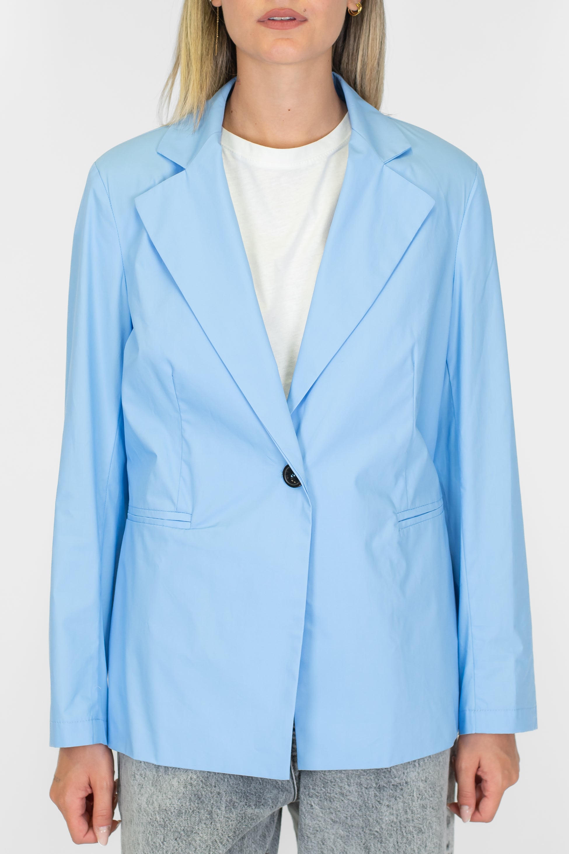 Maryley - Giacca monopetto sfoderata in tela paracadute