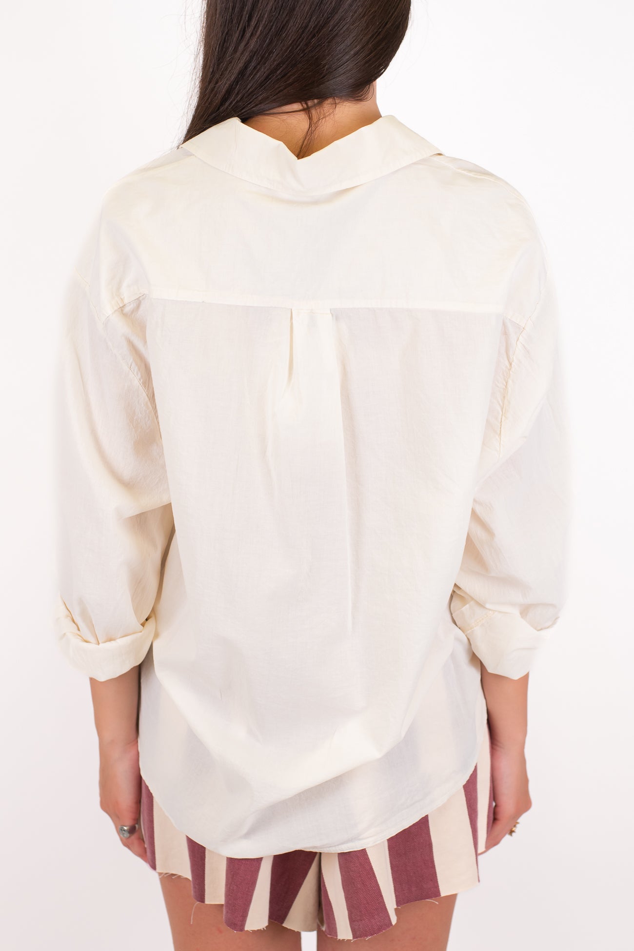 Haveone - Camicia in mussola di cotone con doppia tasca
