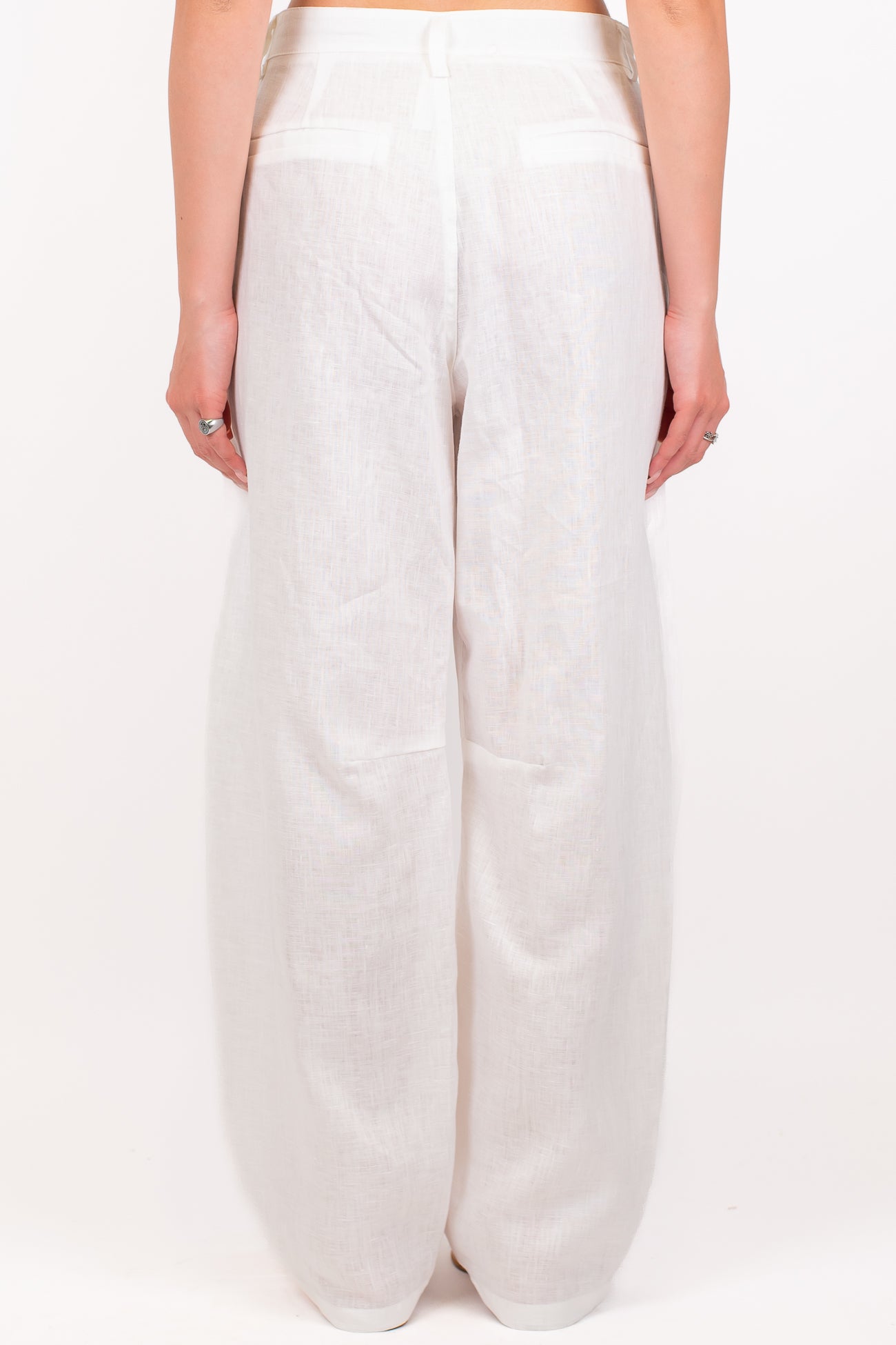 Tensione in - Pantalone balloon in puro lino