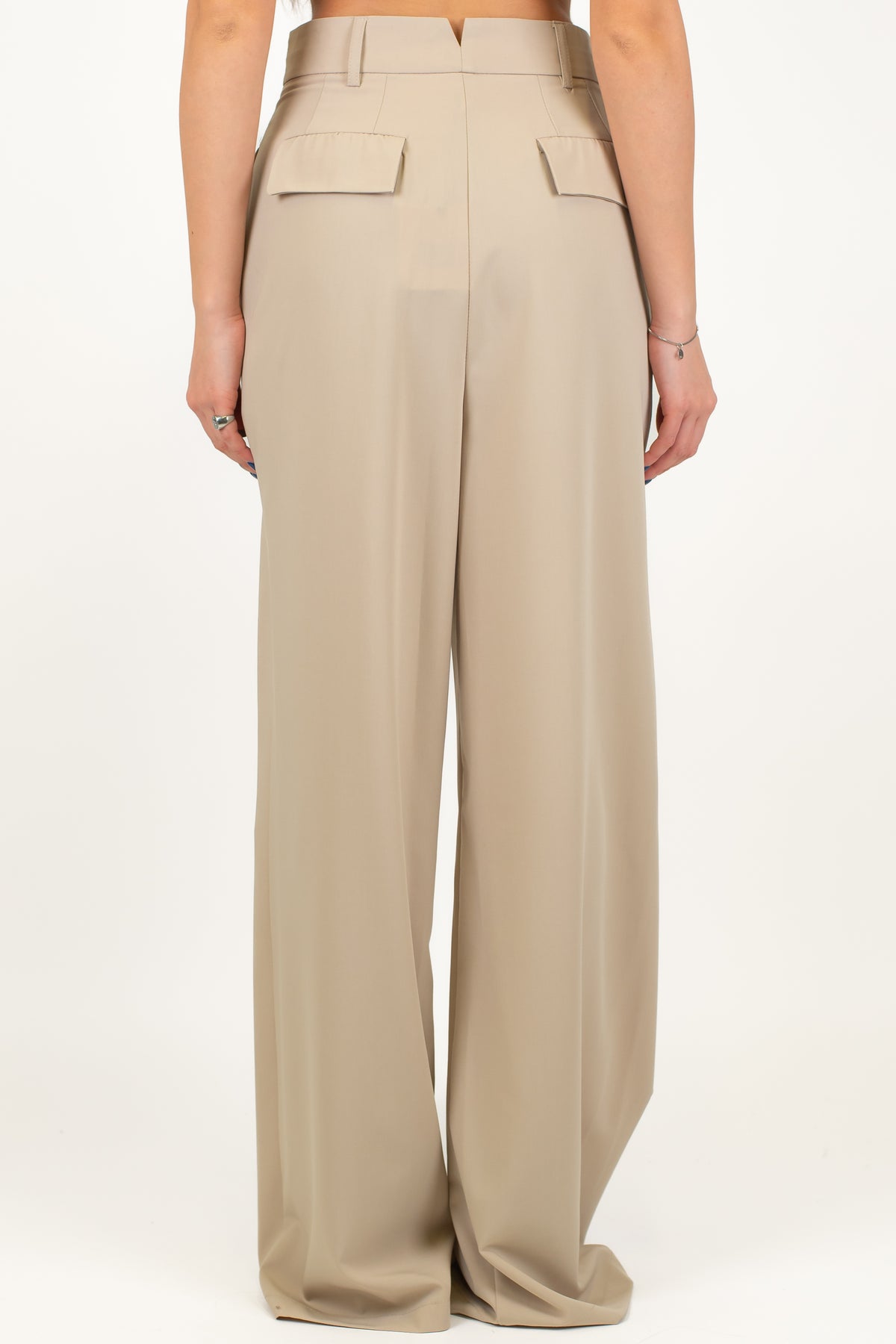 Tensione in - Pantalone palazzo con doppia pinces