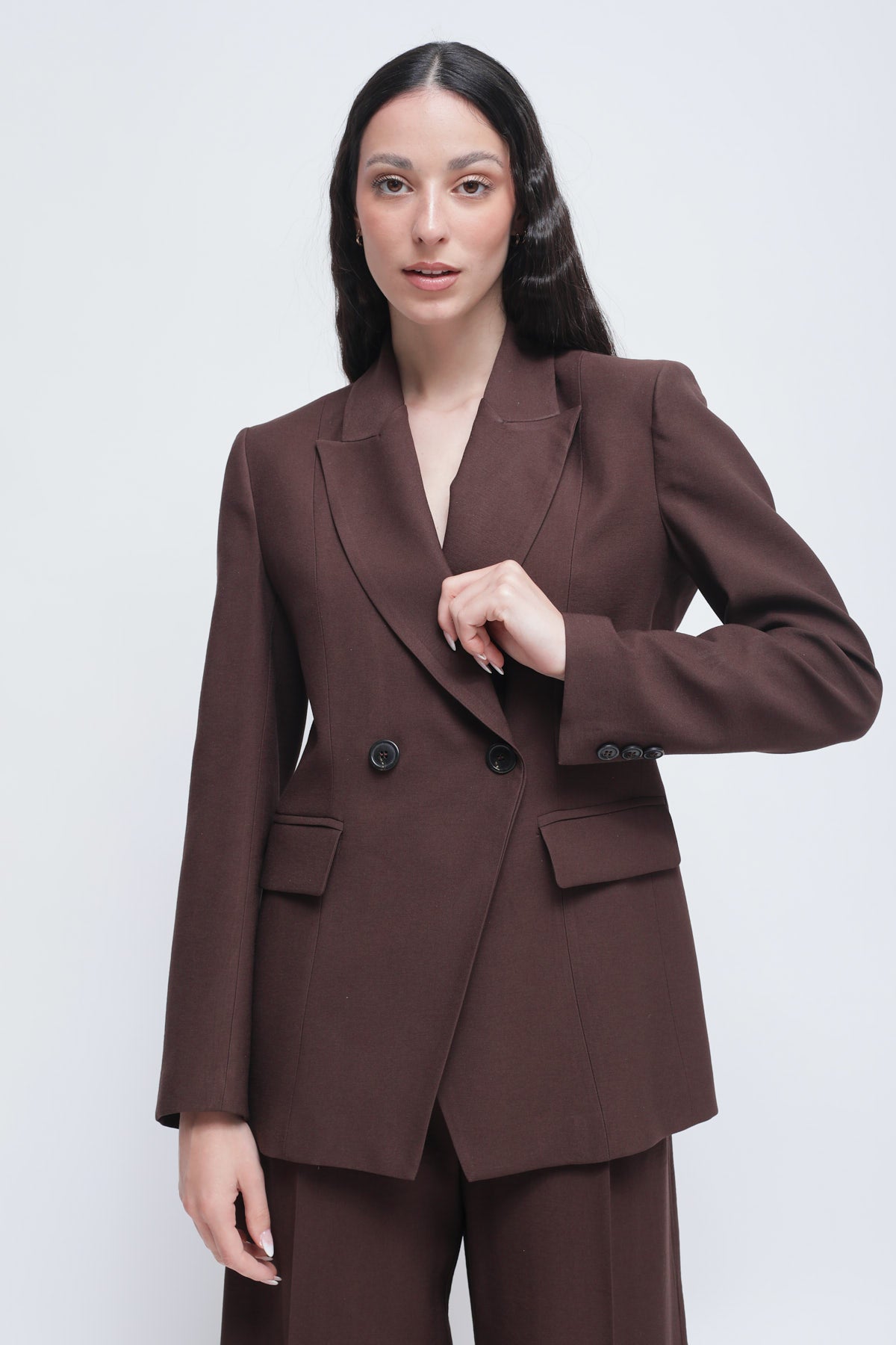 Maryley - Giacca doppiopetto con rever a lancia