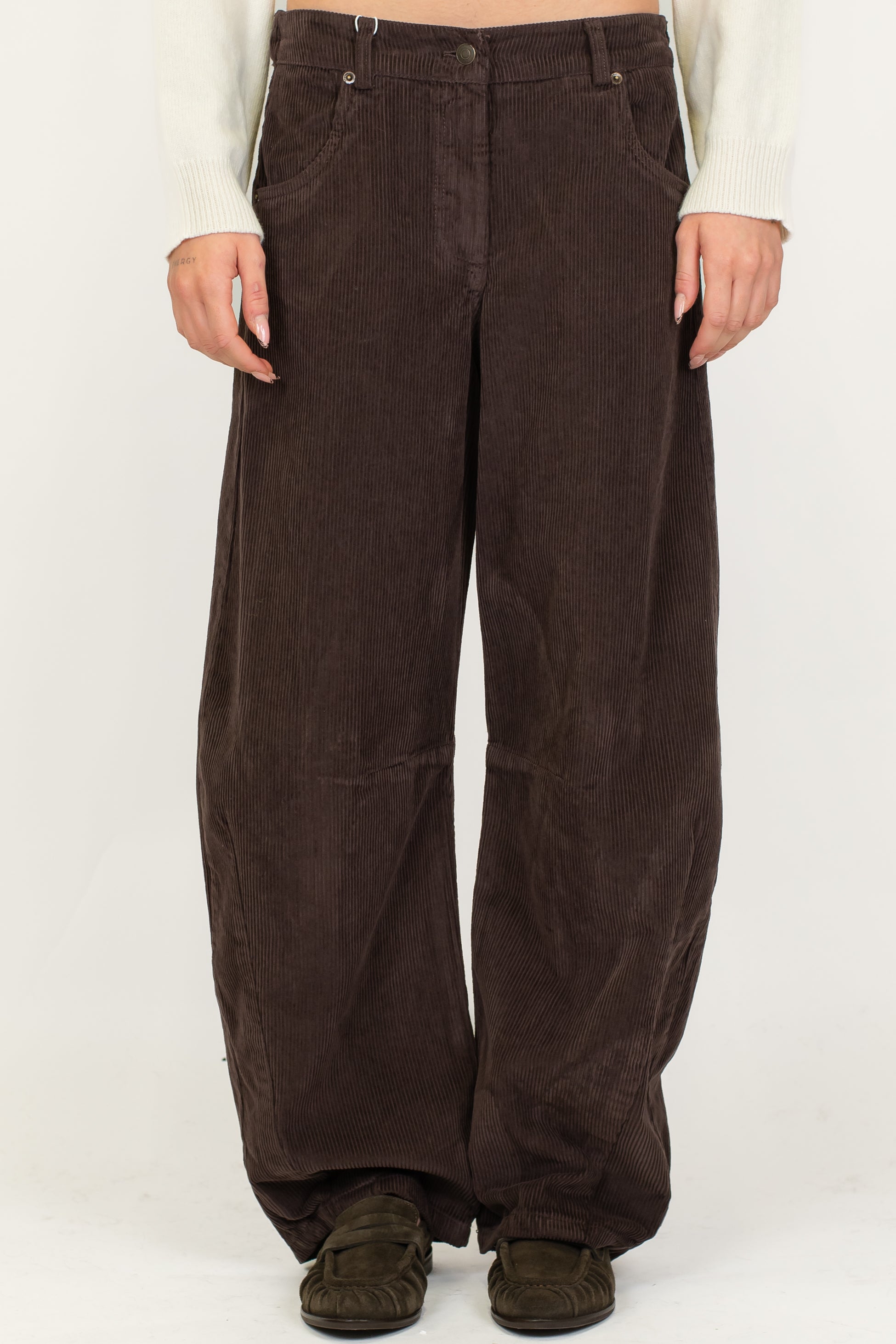 Motel - Pantalone balloon in velluto a coste