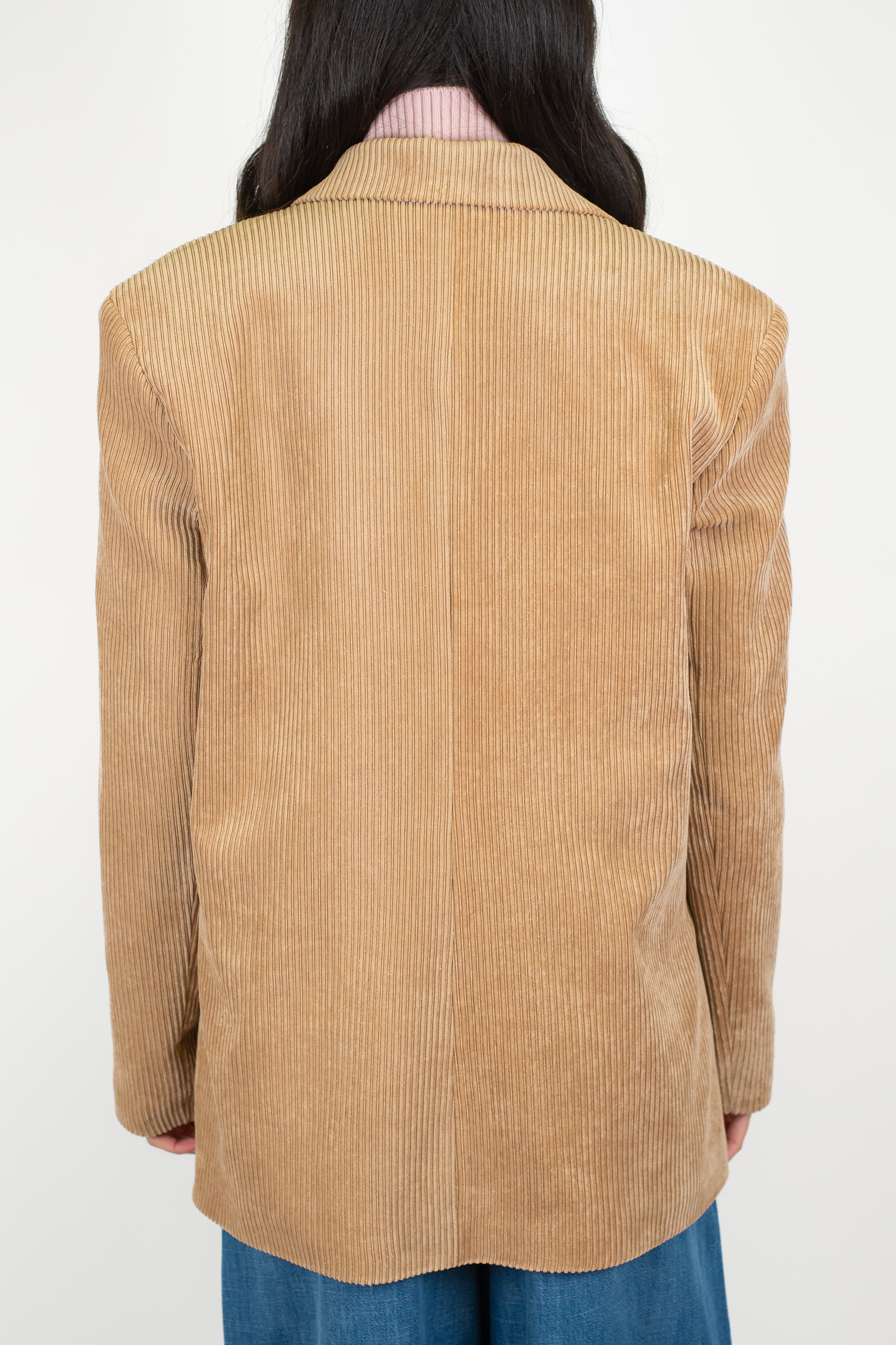 Motel - Giacca monopetto in velluto a coste con spille sul rever