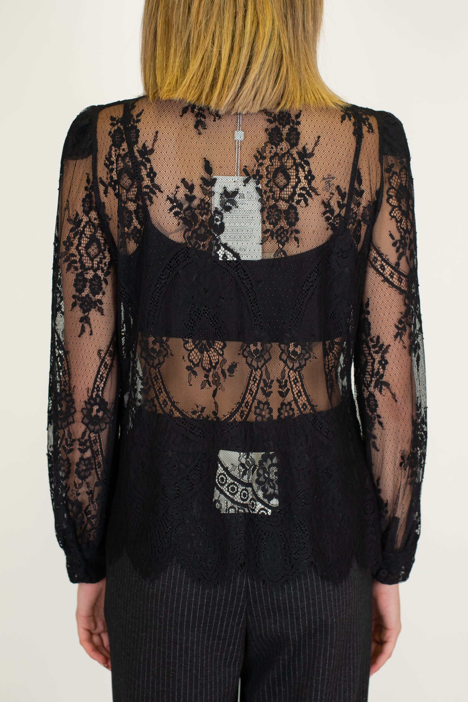 Motel - Camicia con ricami in pizzo