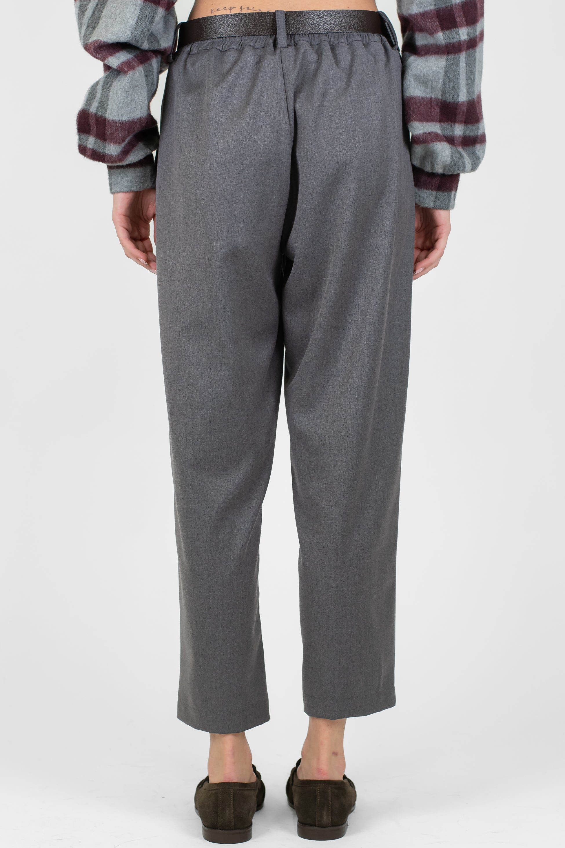 Haveone - Pantalone tinta unita con elastico sul retro