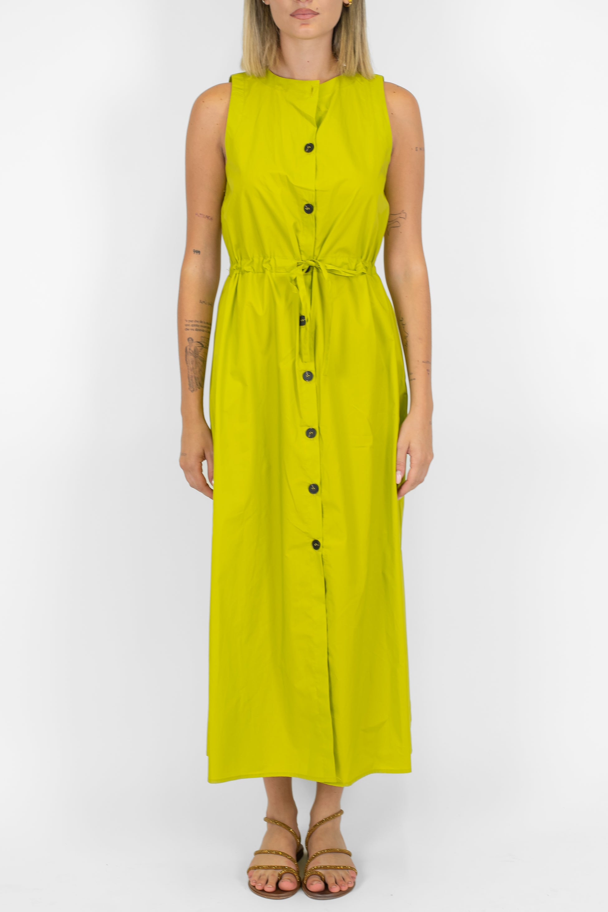 Tensione in - Abito giromaniche con coulisse in vita