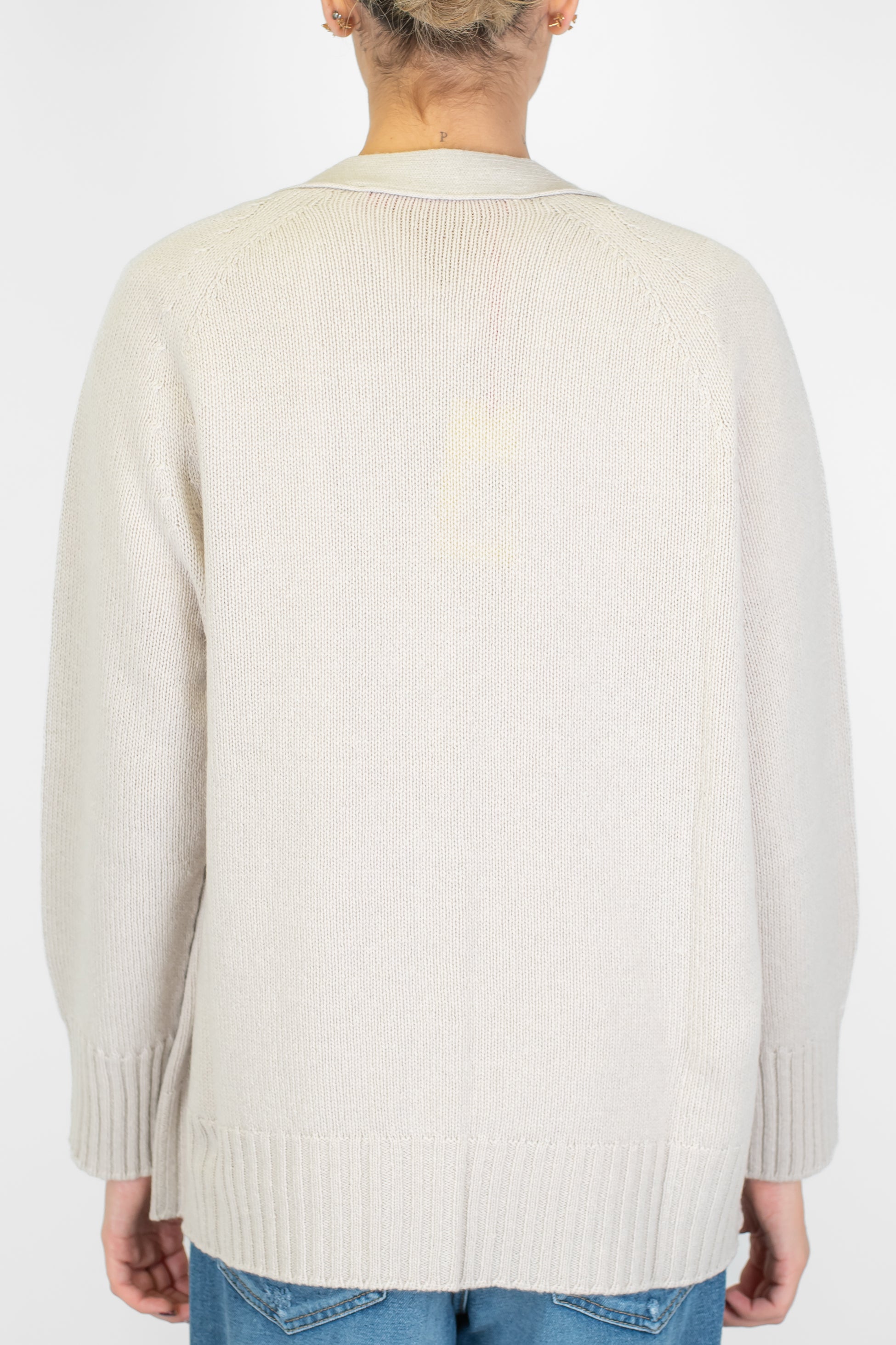 Tensione in - Cardigan scollo a V in lana e cashmere