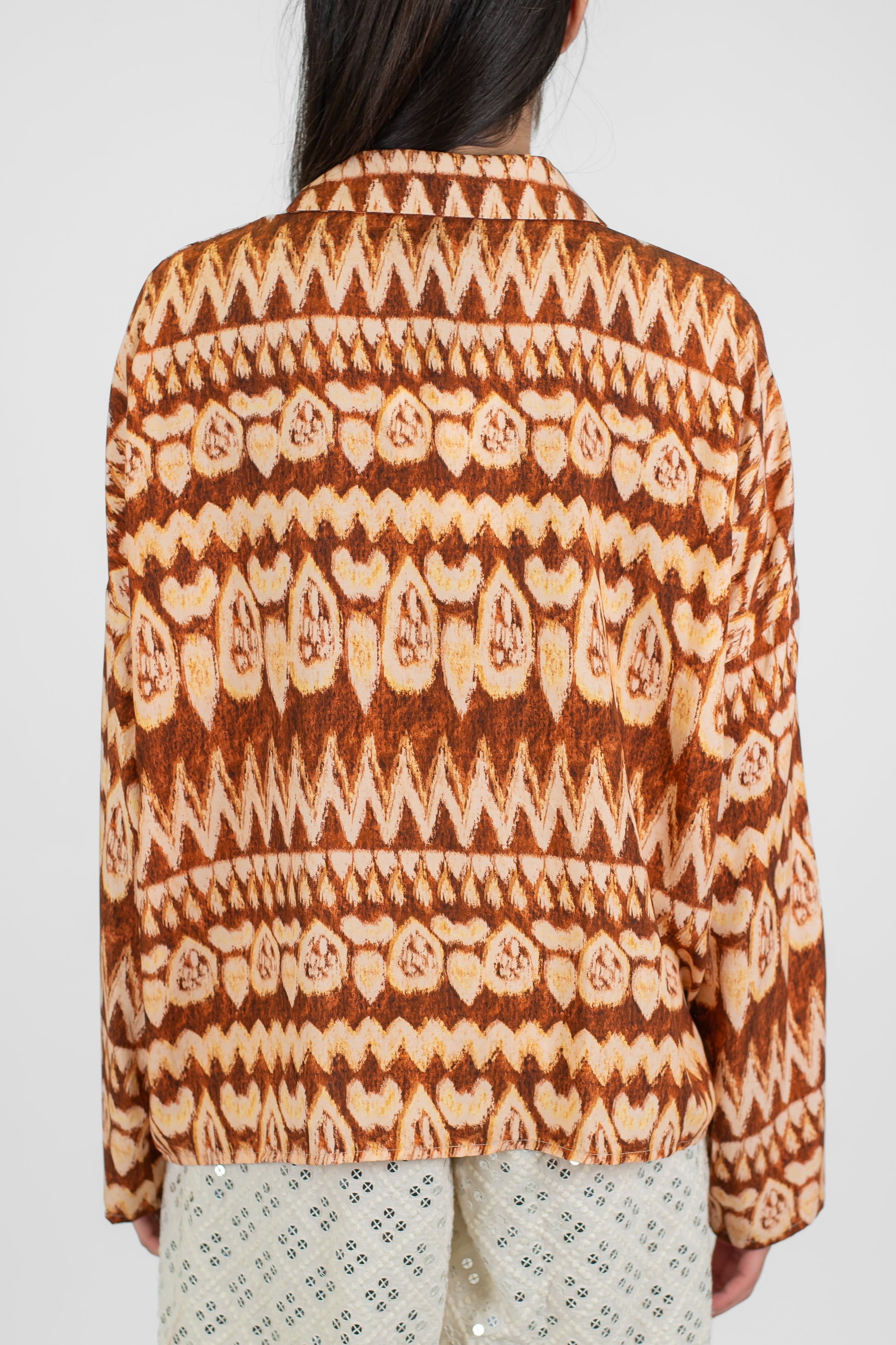 Haveone - Camicia over fantasia astratta in viscosa