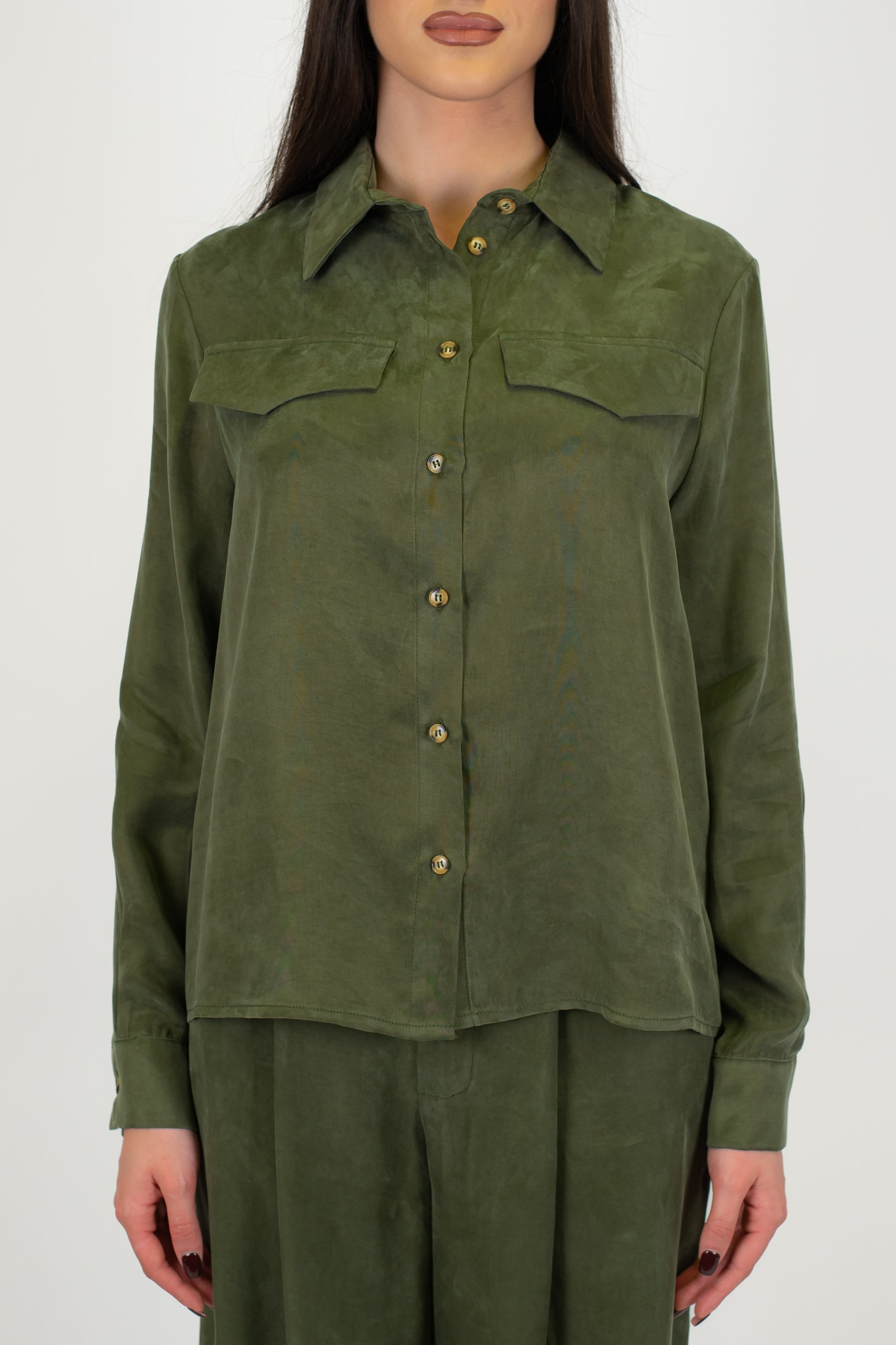 Motel - Camicia in lyocell effetto seta