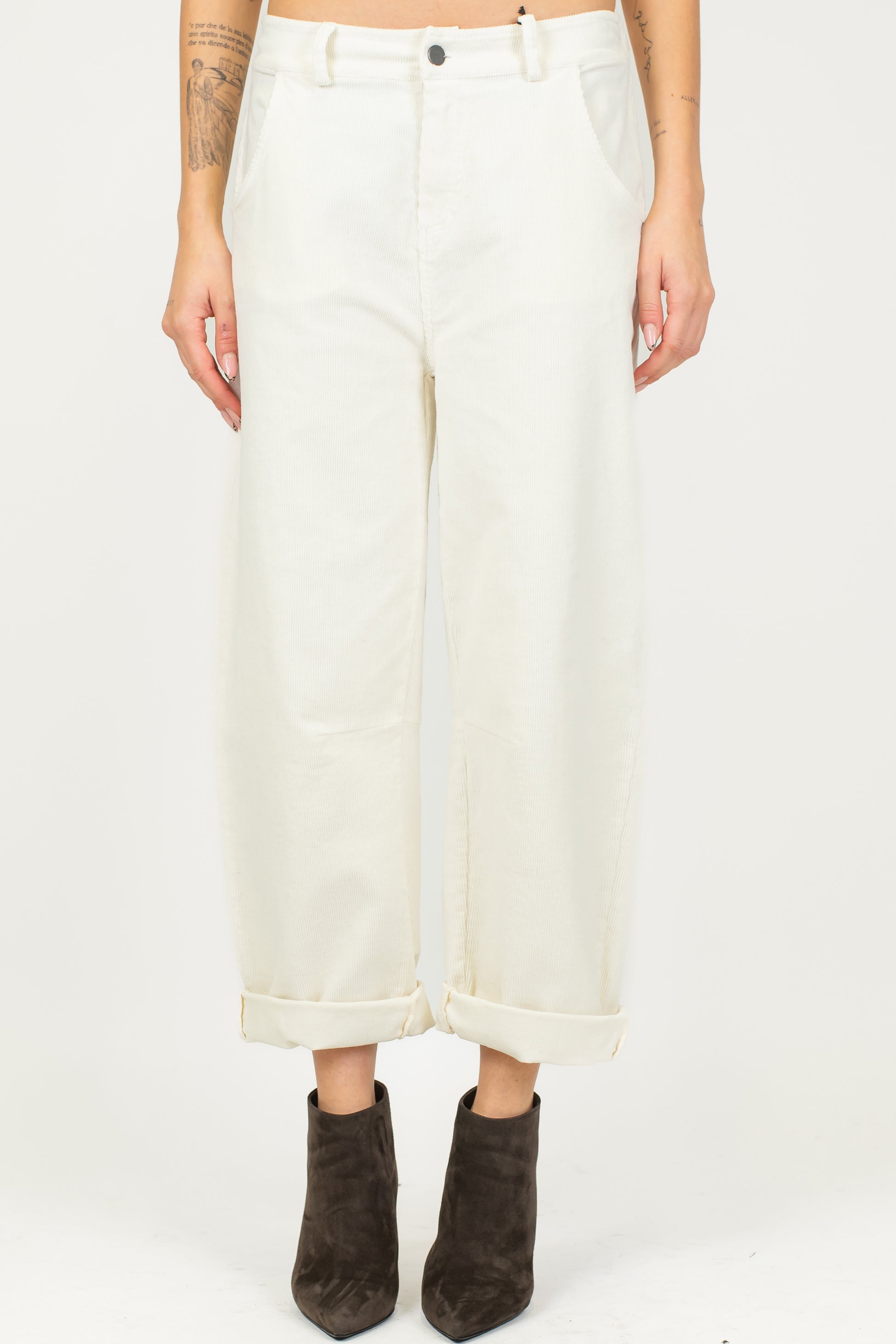 Tensione in - Pantalone balloon in velluto a coste