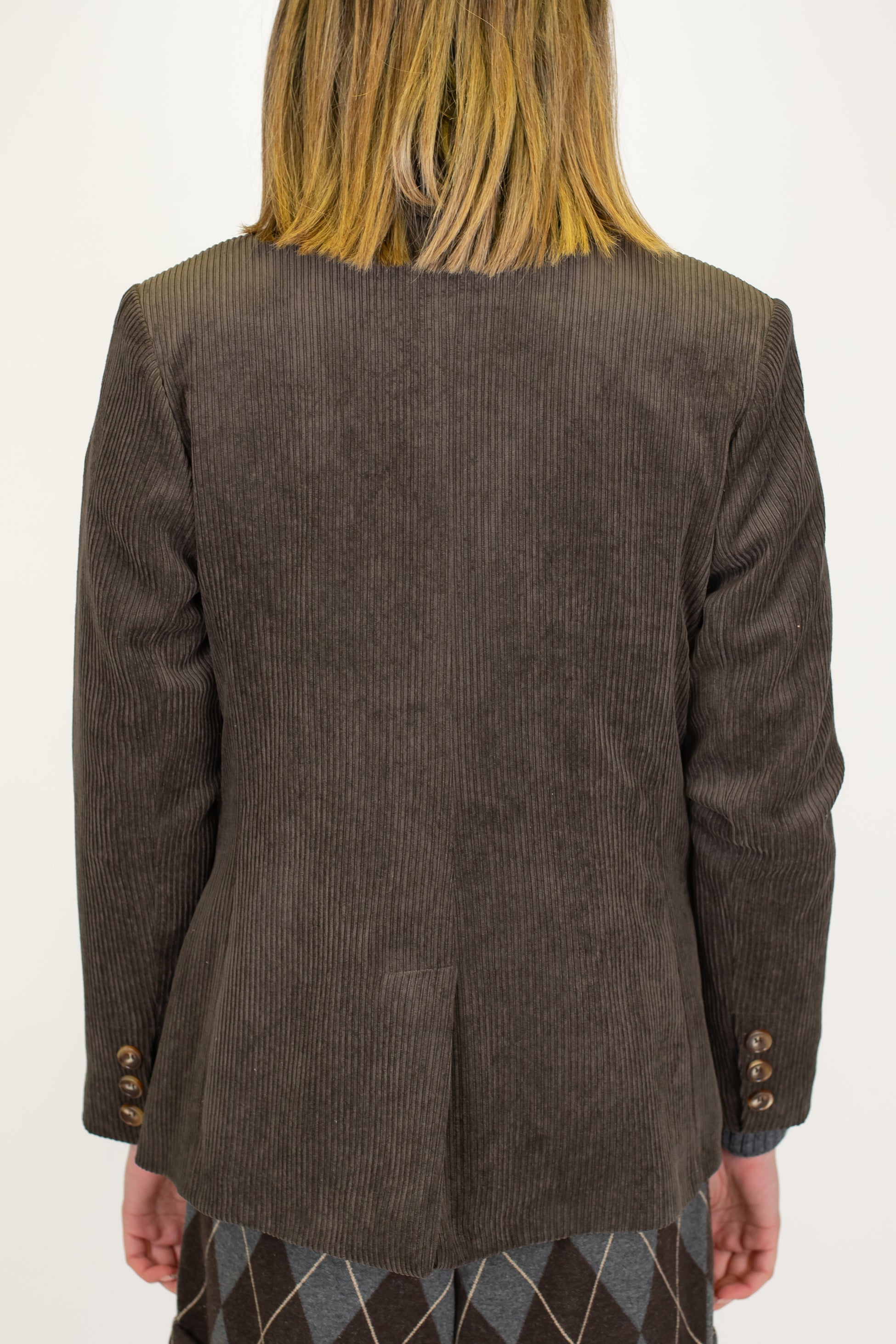 Haveone - Giacca monopetto in velluto a coste