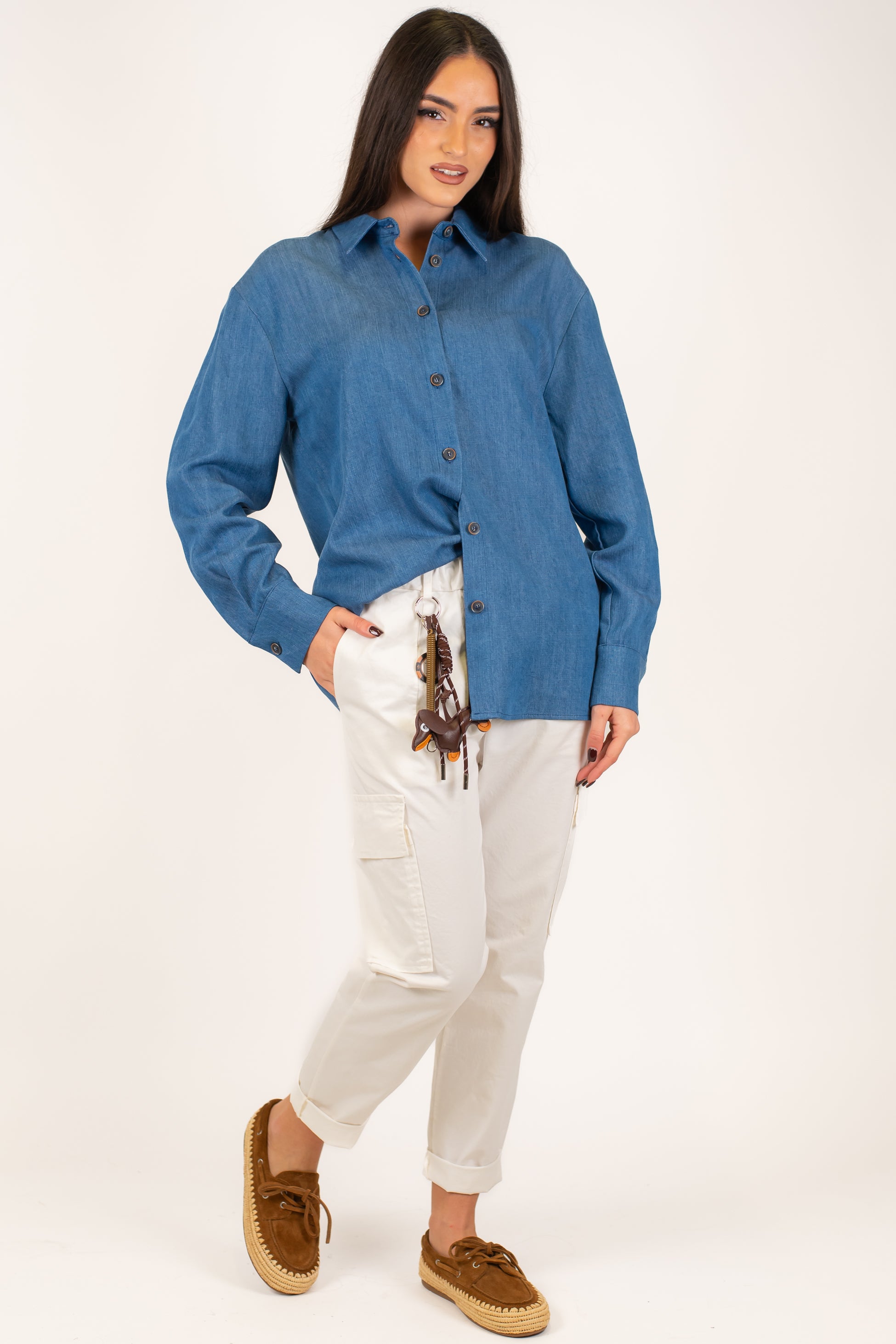 Tensione in - Camicia over in lyocell effetto denim