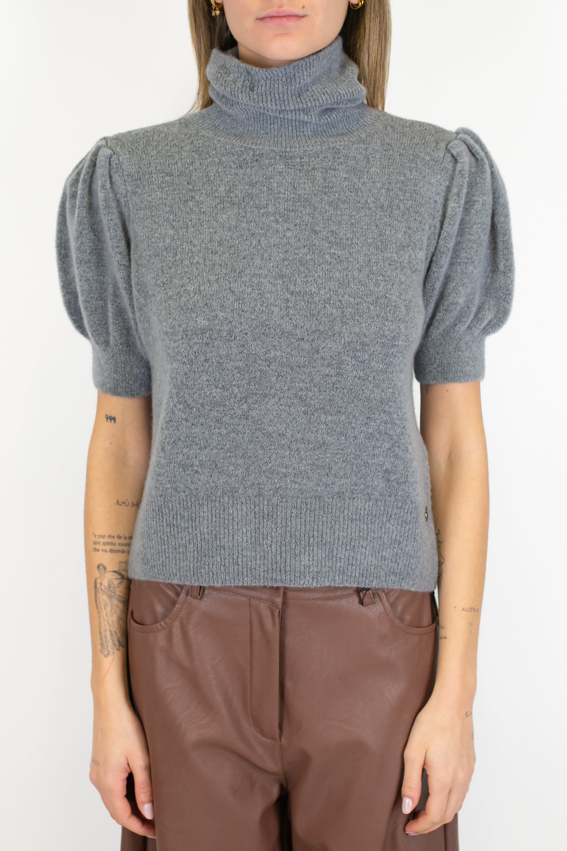 Dixie - Dolcevita mezzamanica a palloncino in baby alpaca