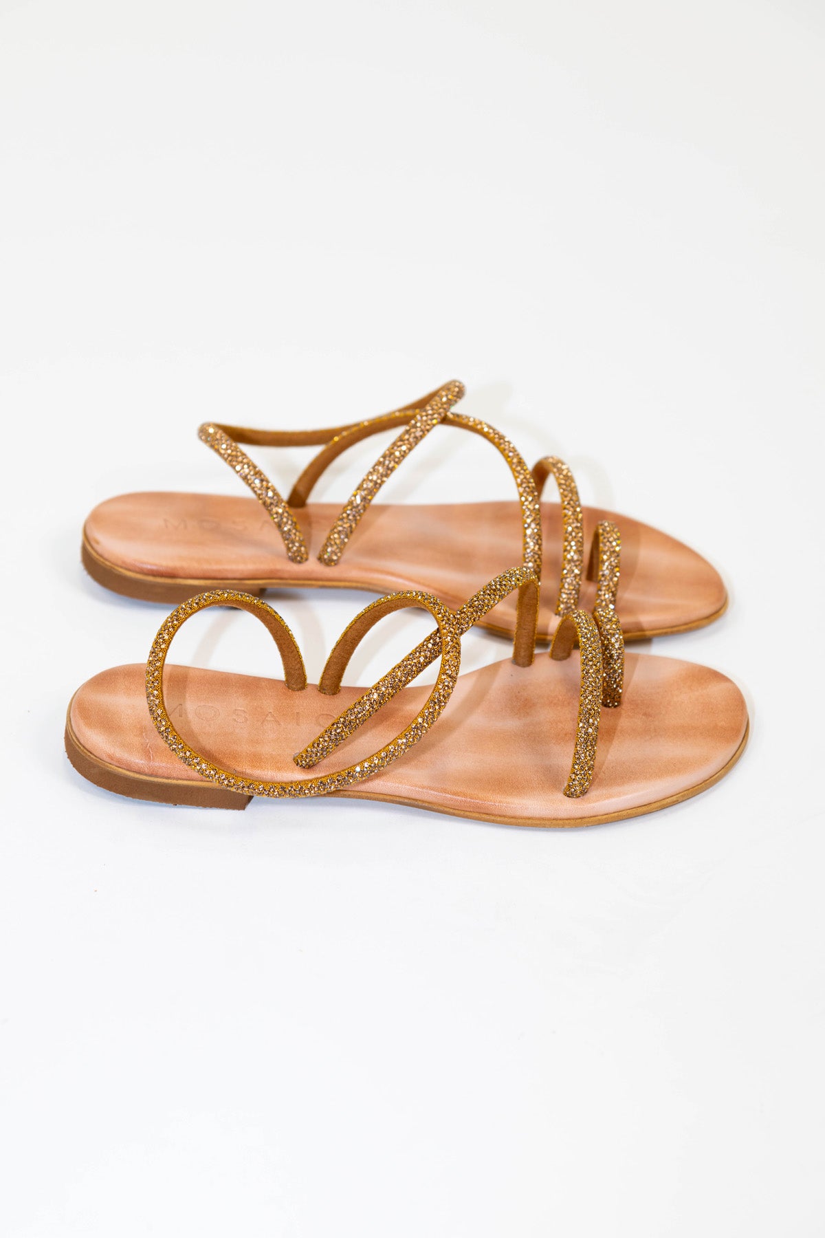 Mosaic - Sandalo intrecciato con strass