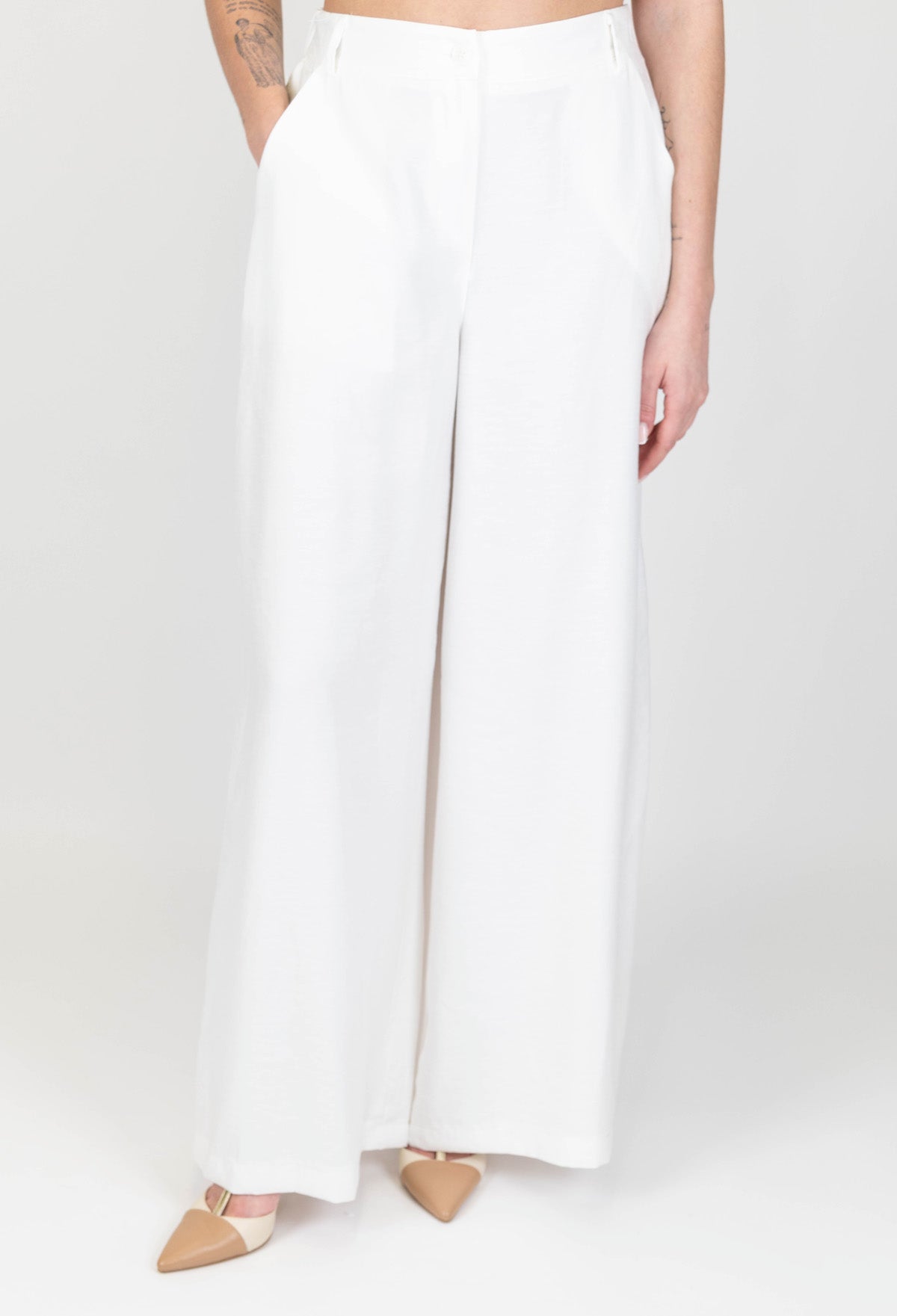 Motel - Pantalone palazzo in modal con elastico sul retro