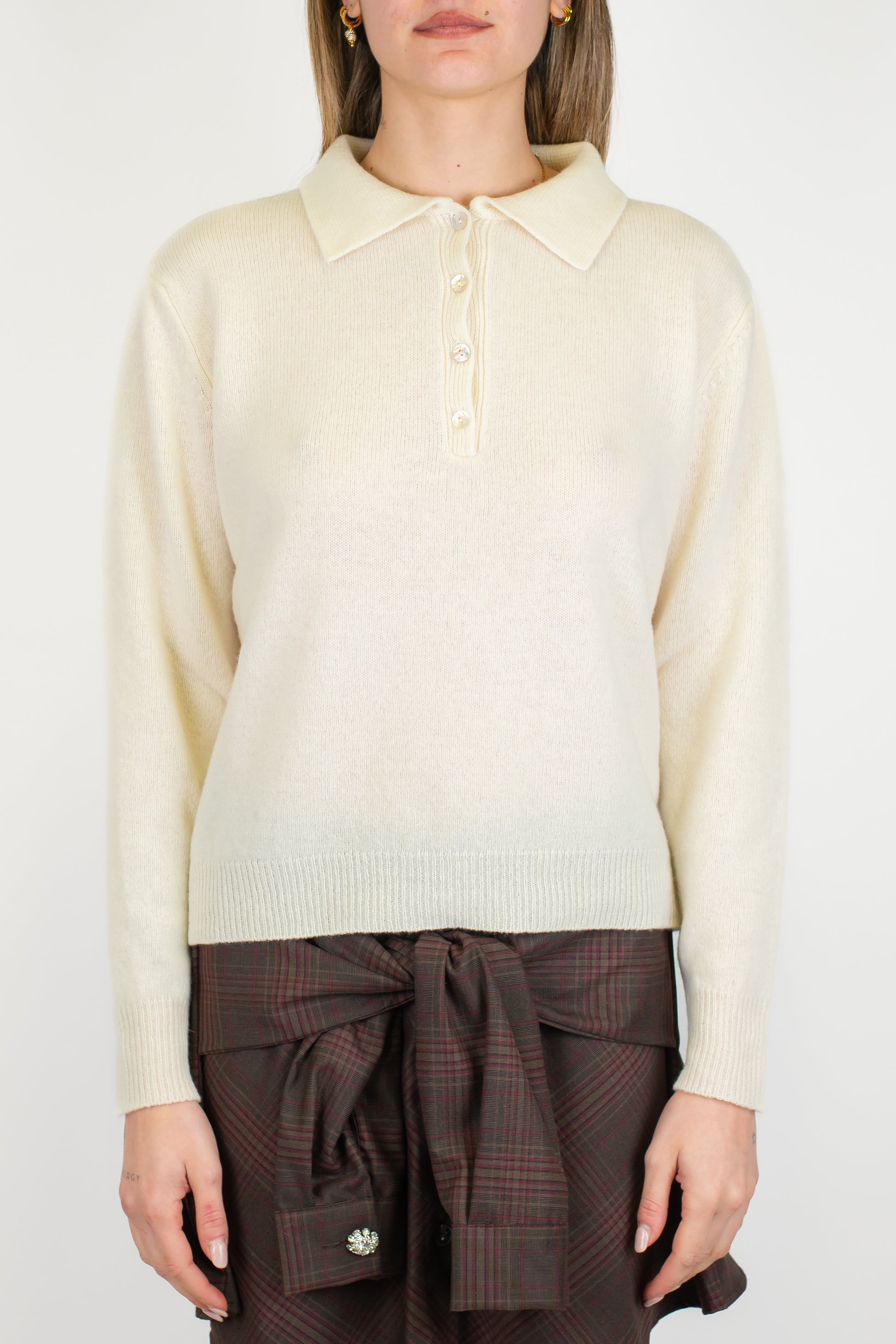 Kontatto - Polo con colletto 100% lana