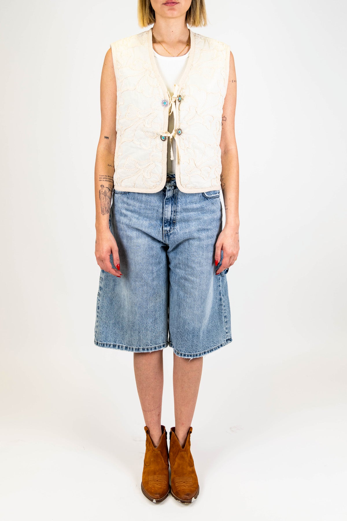 Tensione in - Bermuda modello worker in denim