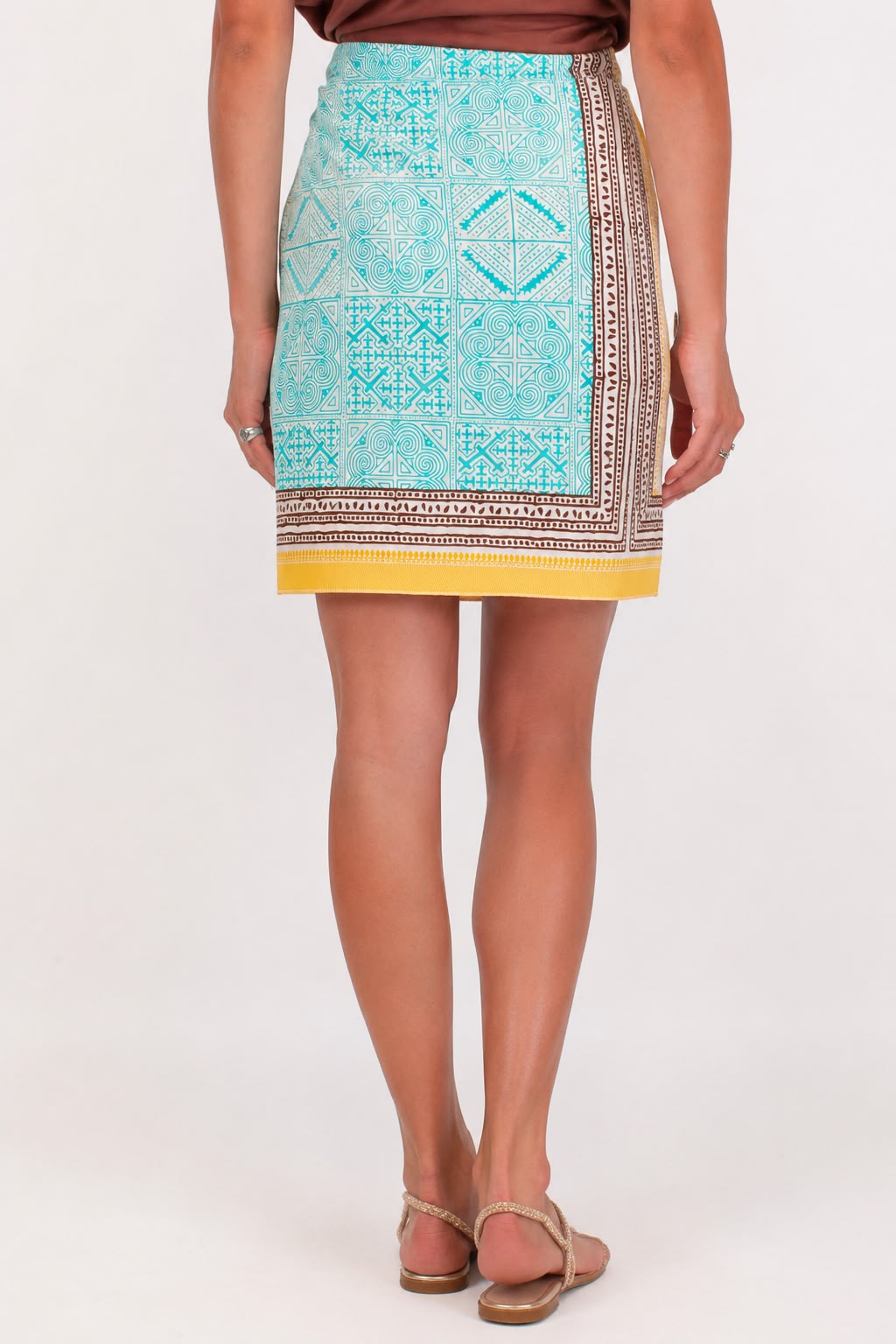 Tensione in - Gonna pareo corta fantasia foulard