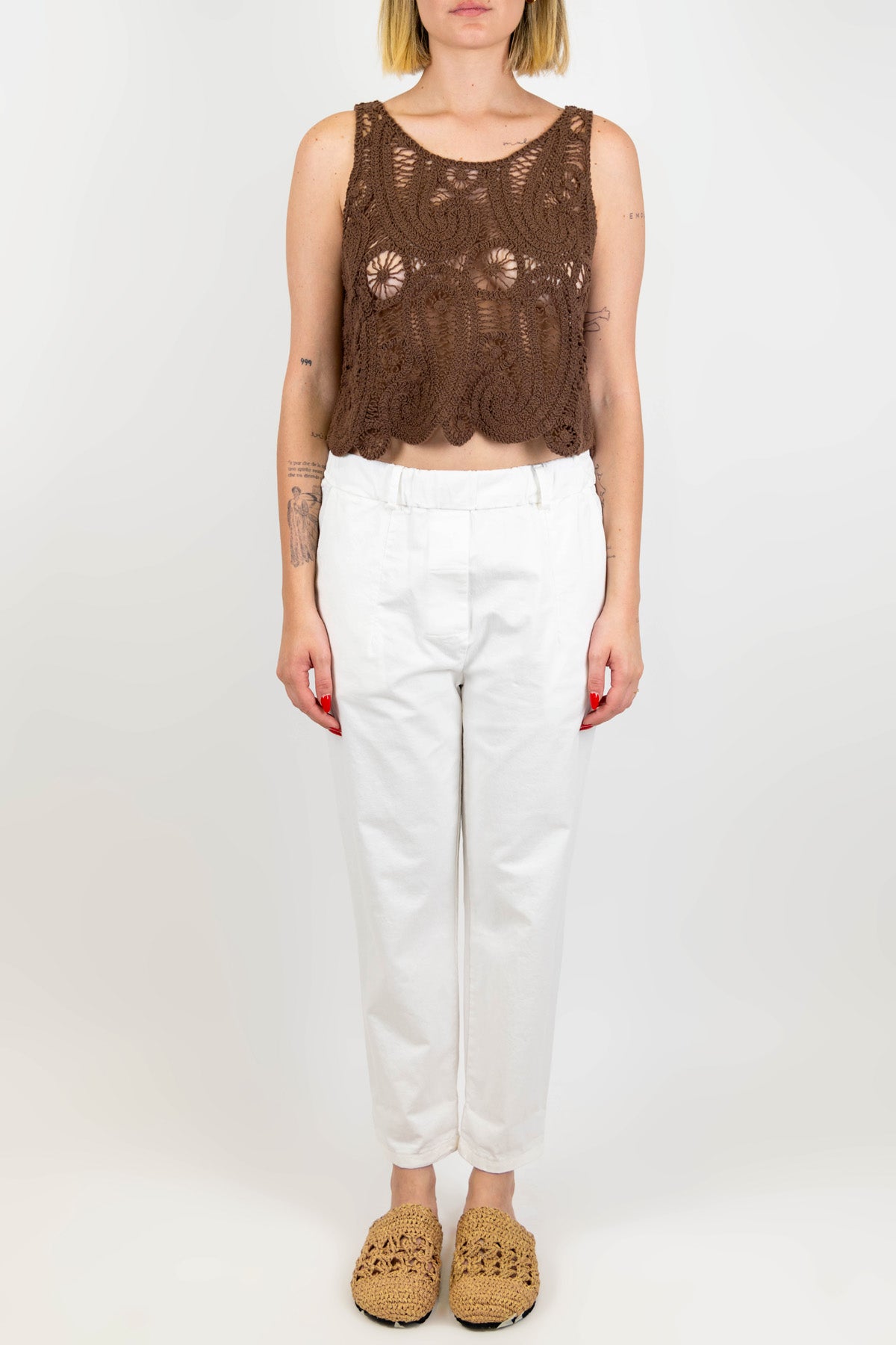 Motel - Pantalone regular con elastico in vita