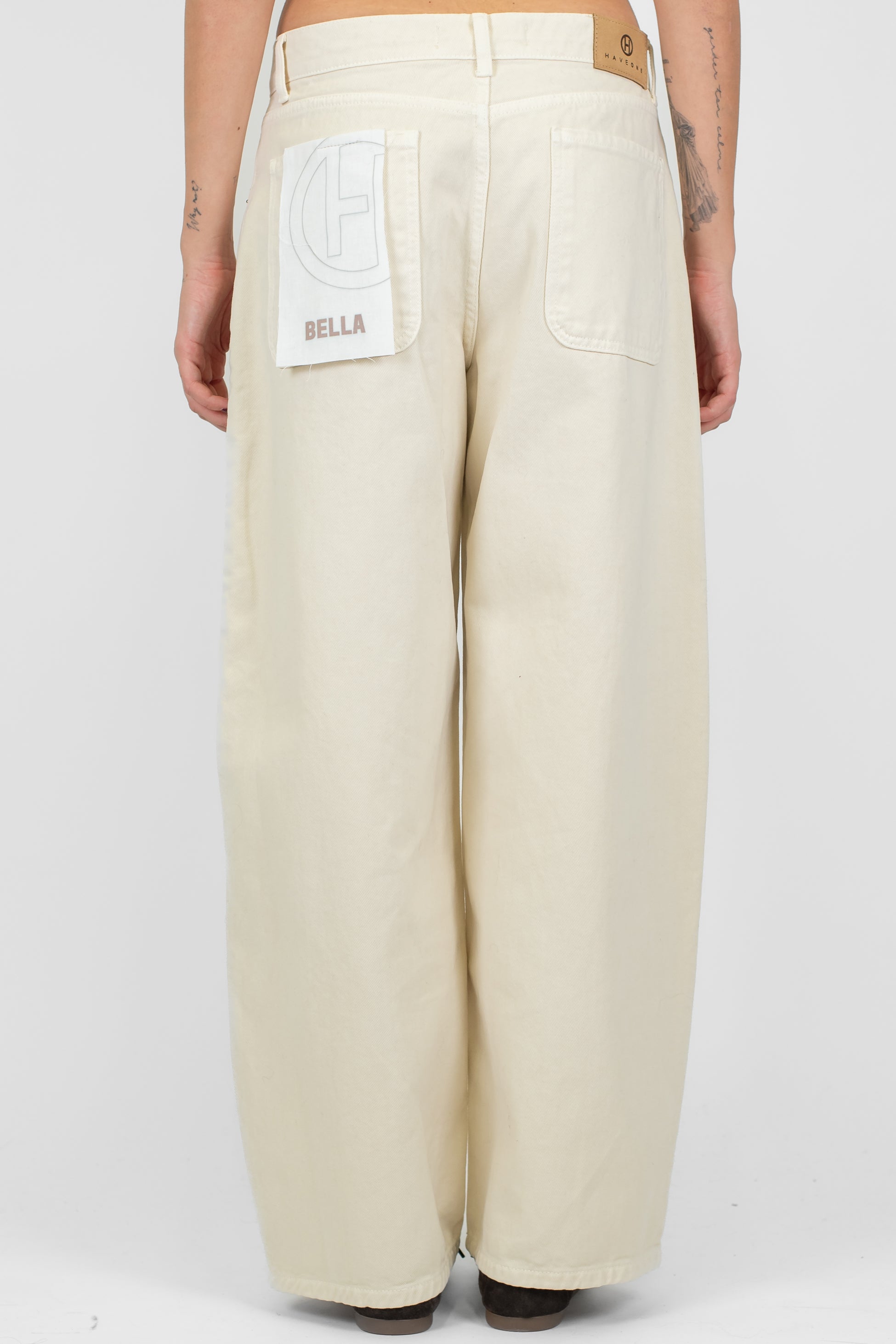 Haveone - Pantalone regular modello Bella in denim colorato