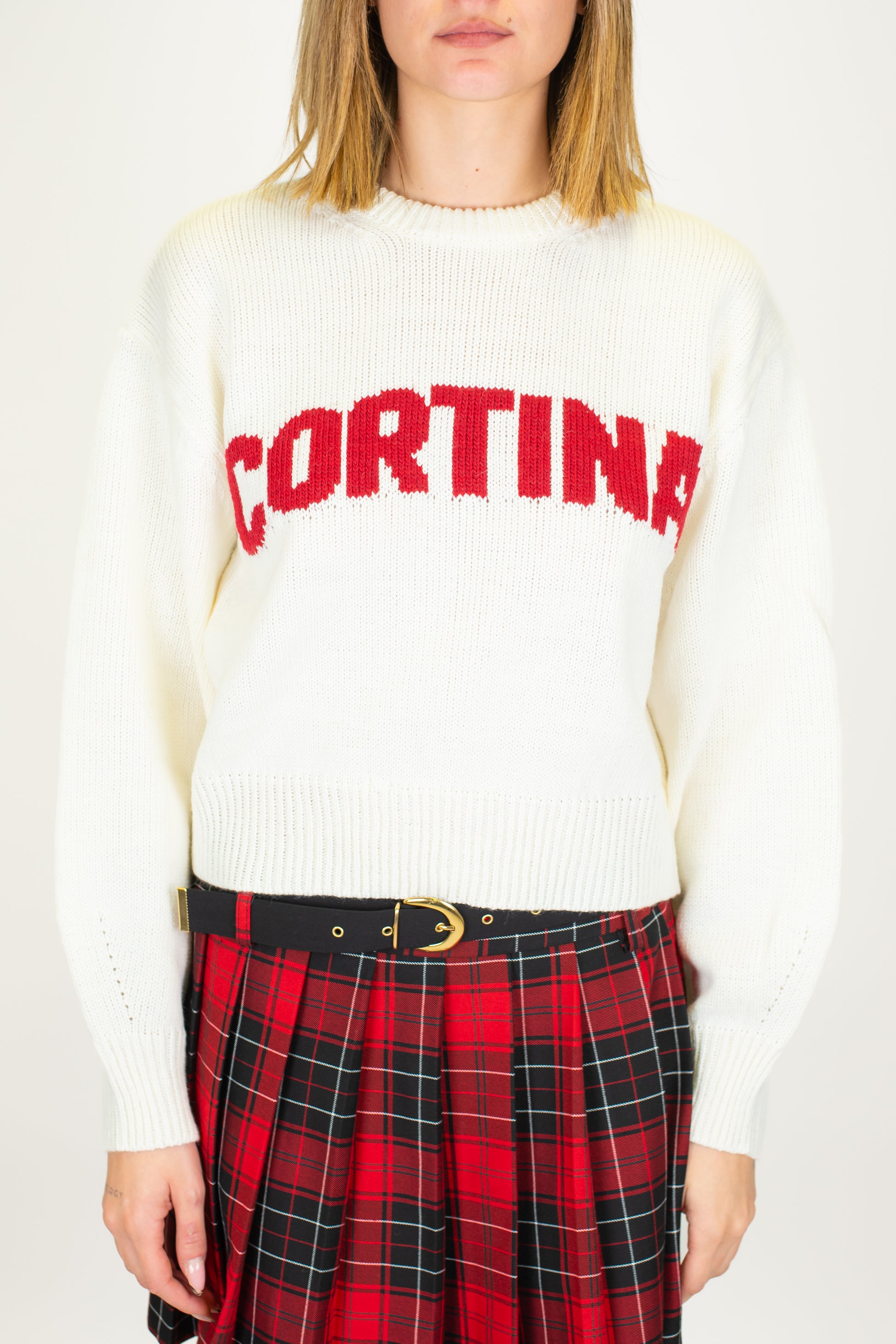 Maryley - Maglia in misto lana con scritta