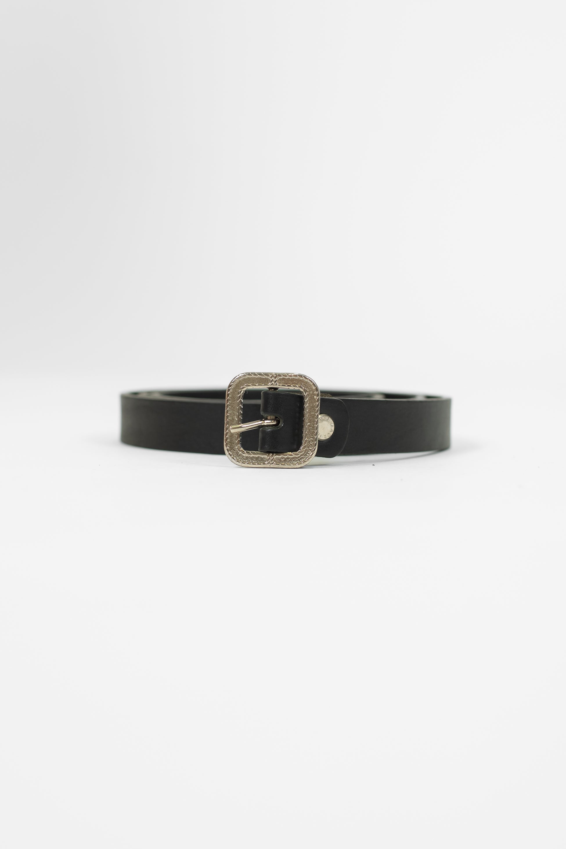 Haveone - Cinturino in pelle con fibbia quadrata in acciaio