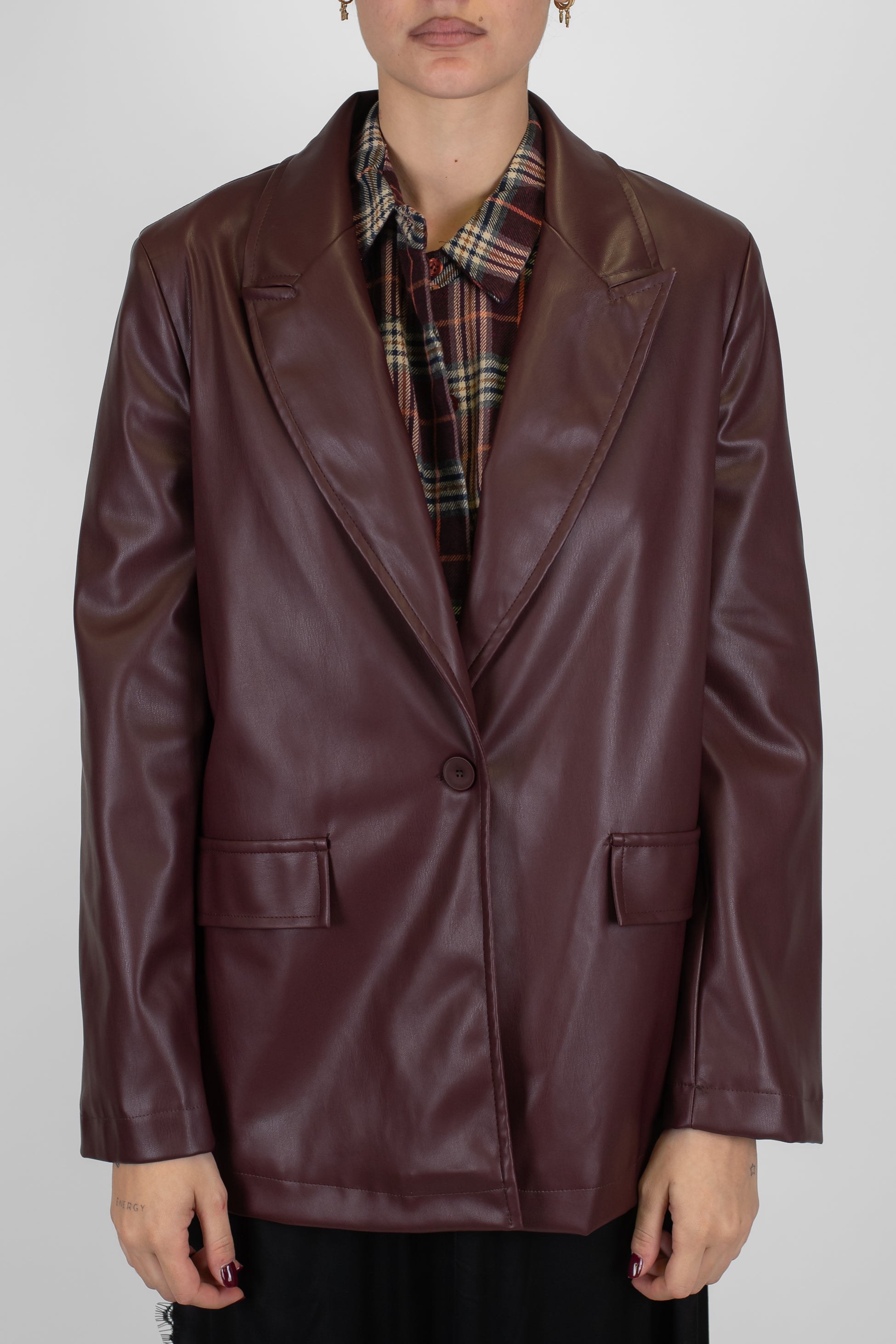 Dixie - Giacca monopetto in ecopelle