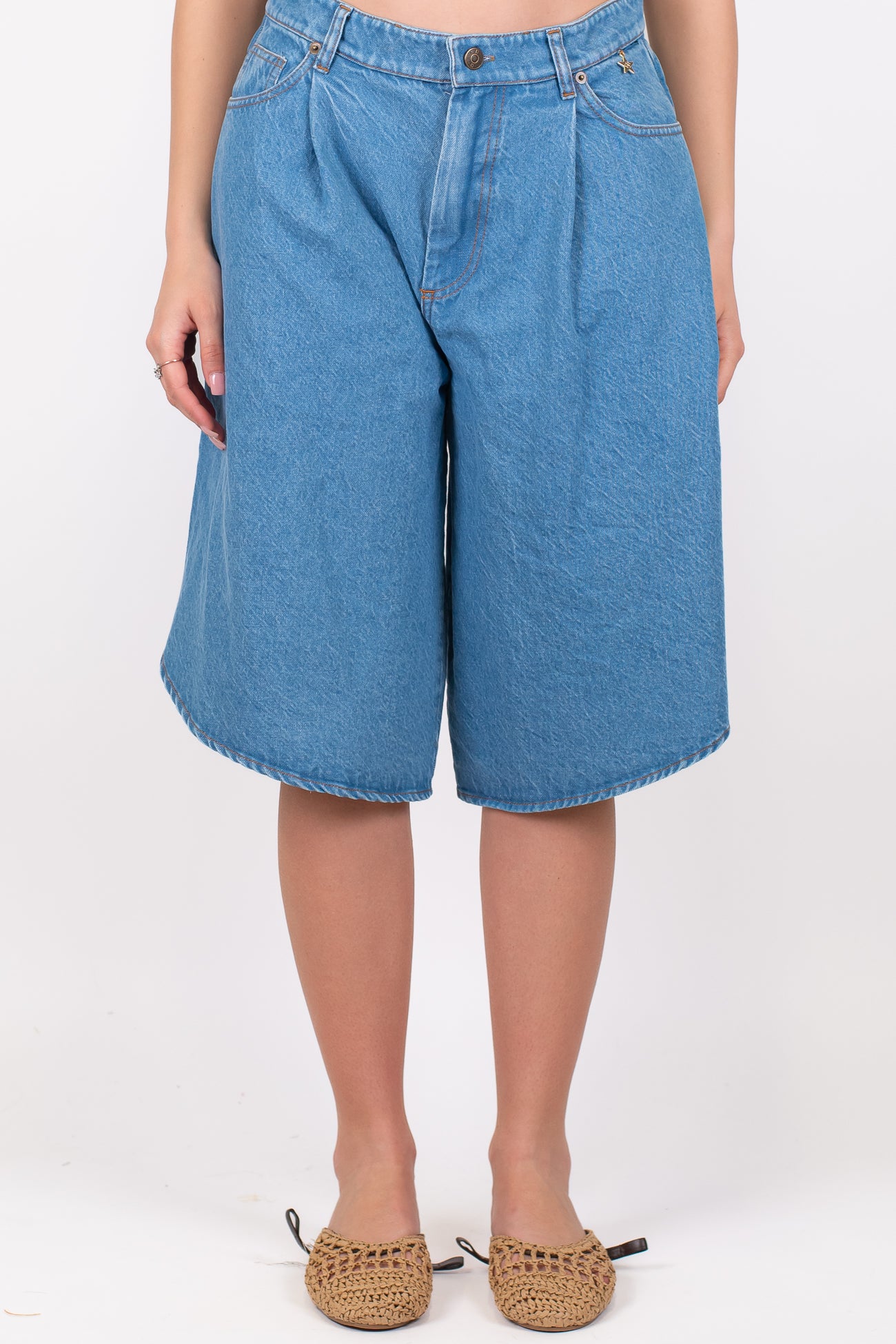 Souvenir - Bermuda denim a farfalla