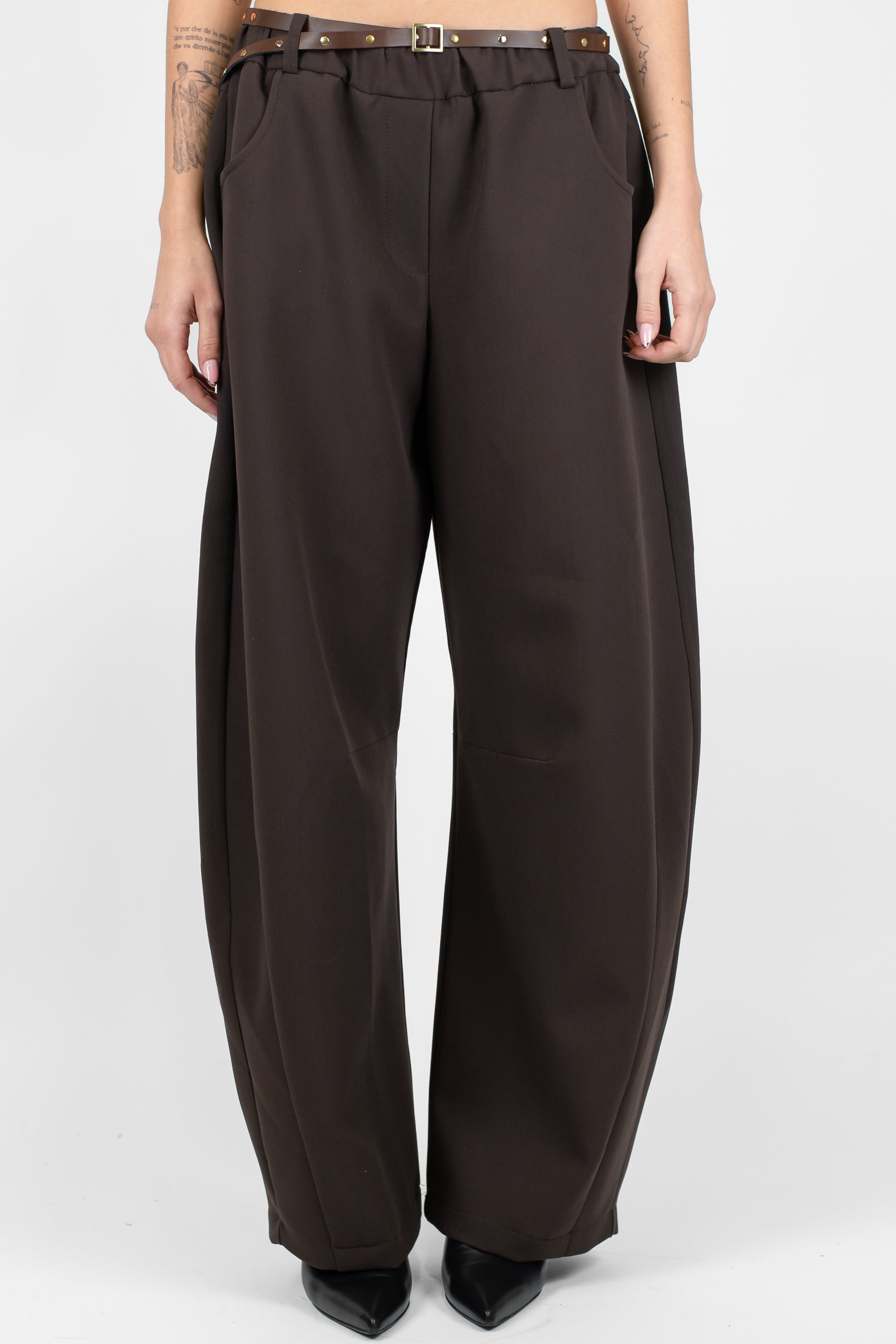 Motel - Pantalone balloon con elastico in vita in punto milano