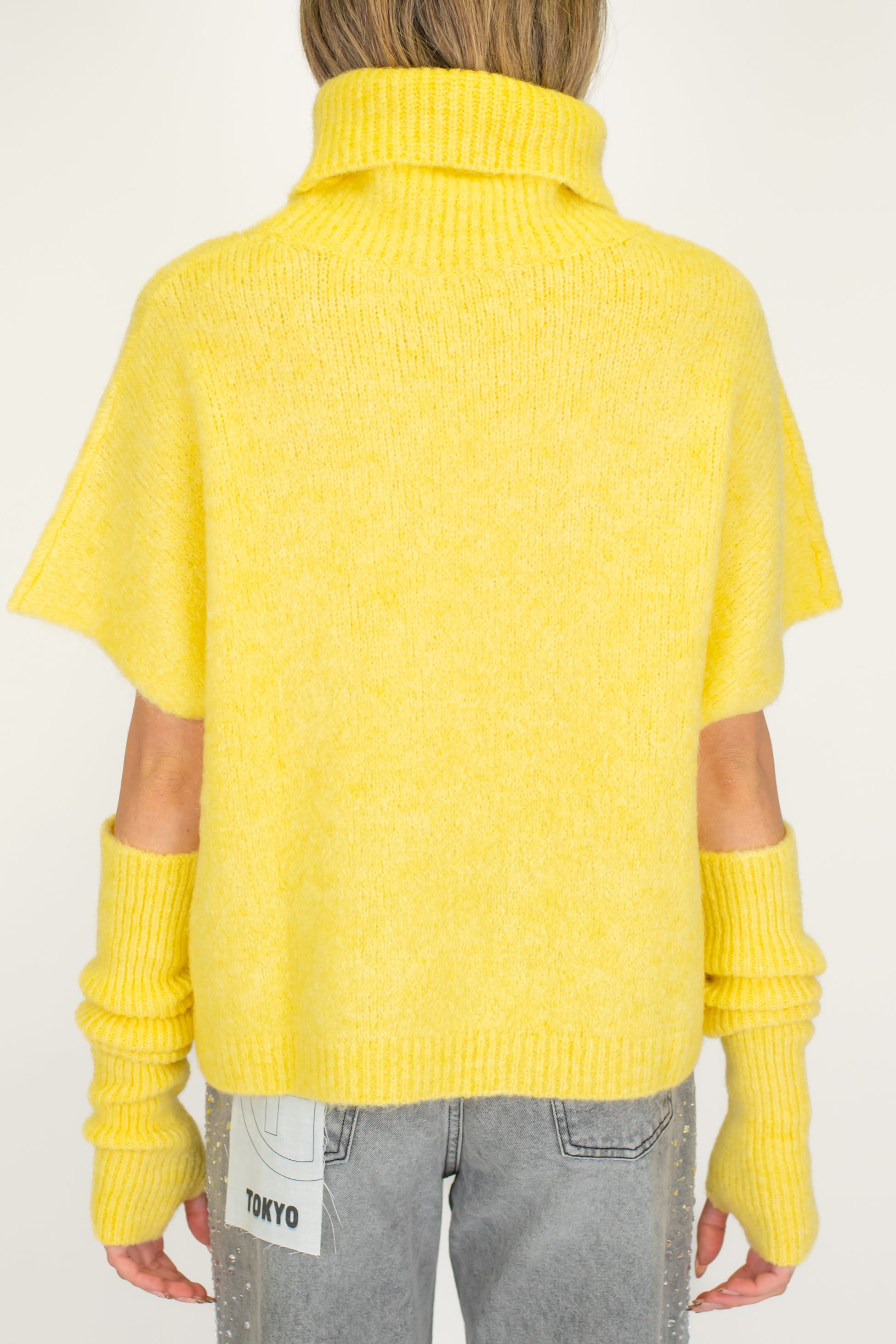 Motel - Dolcevita in misto lana con manicotti