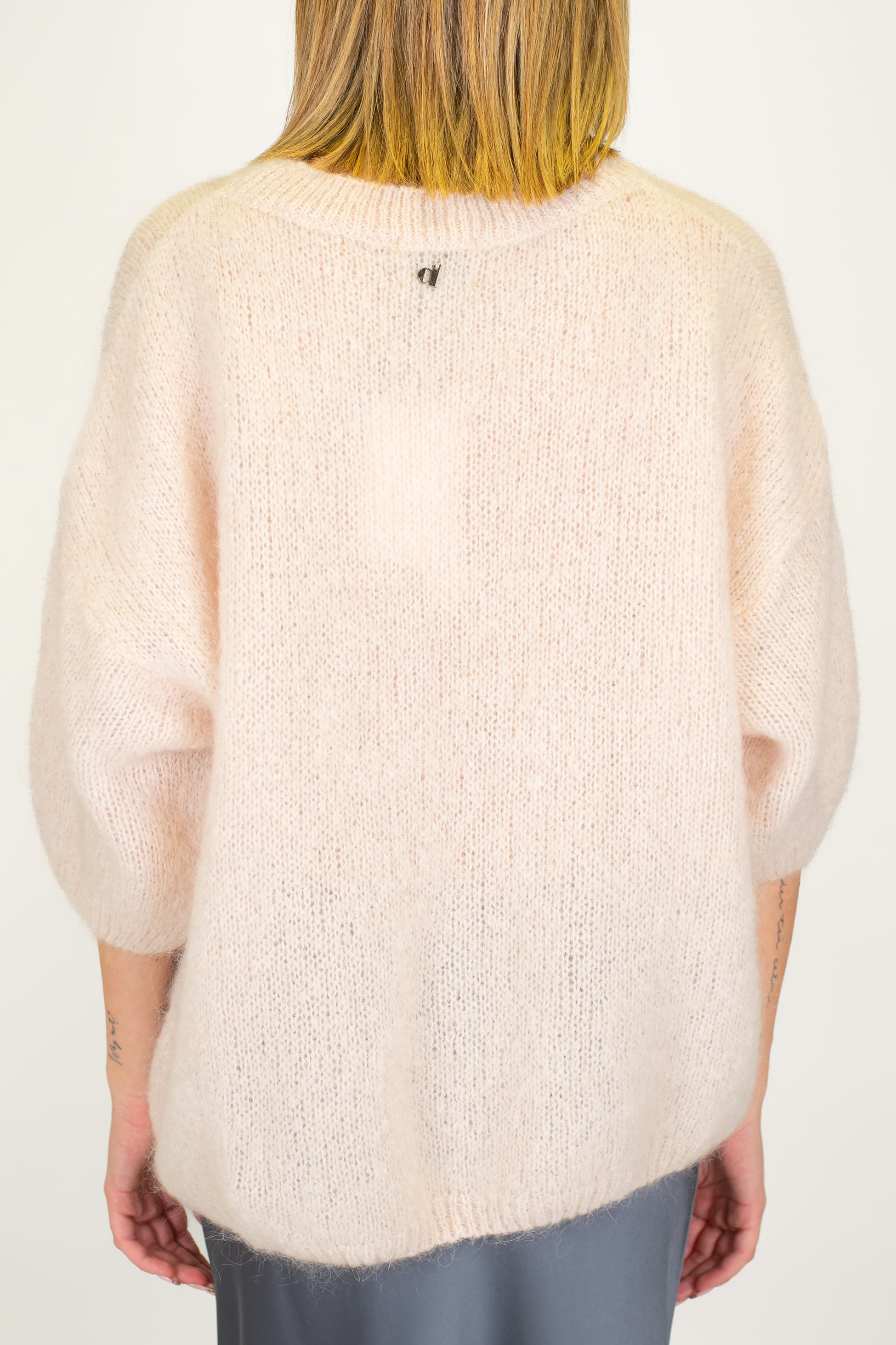 Dixie - Maglia over in misto lana con manica tre quarti