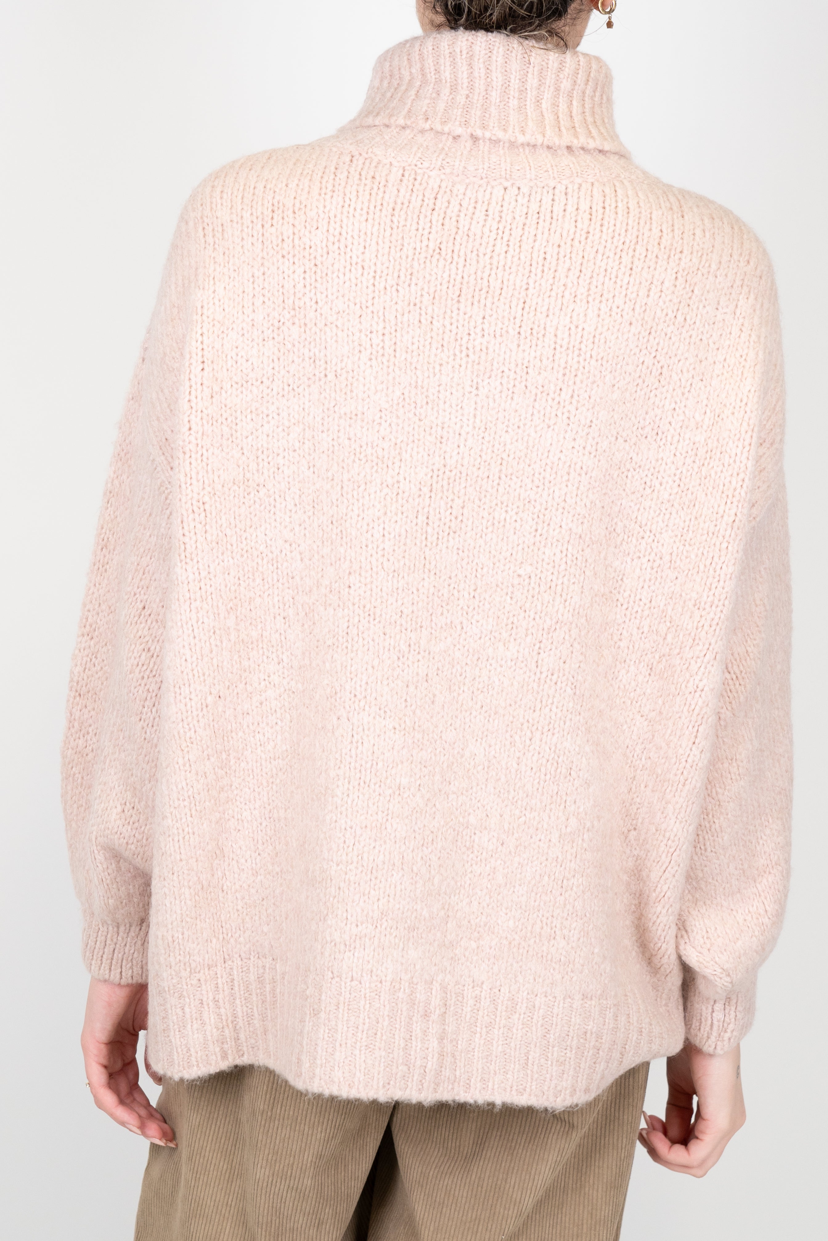 Haveone - Dolcevita in misto lana con fantasia rombi centrale