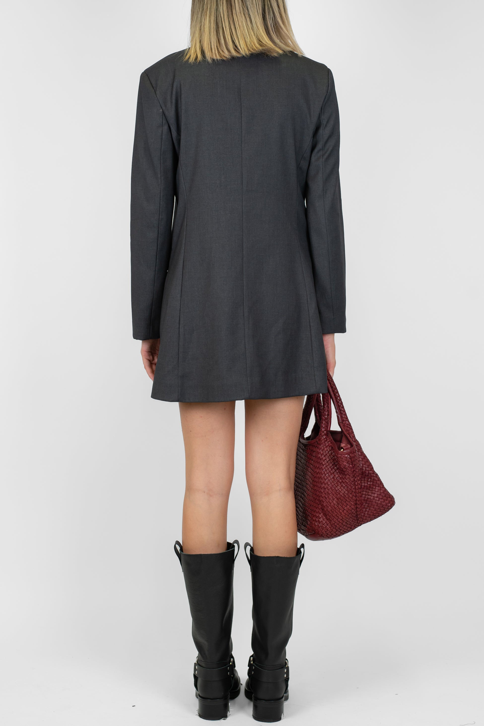 Dixie - Abito corto con scollo a V e manica lunga