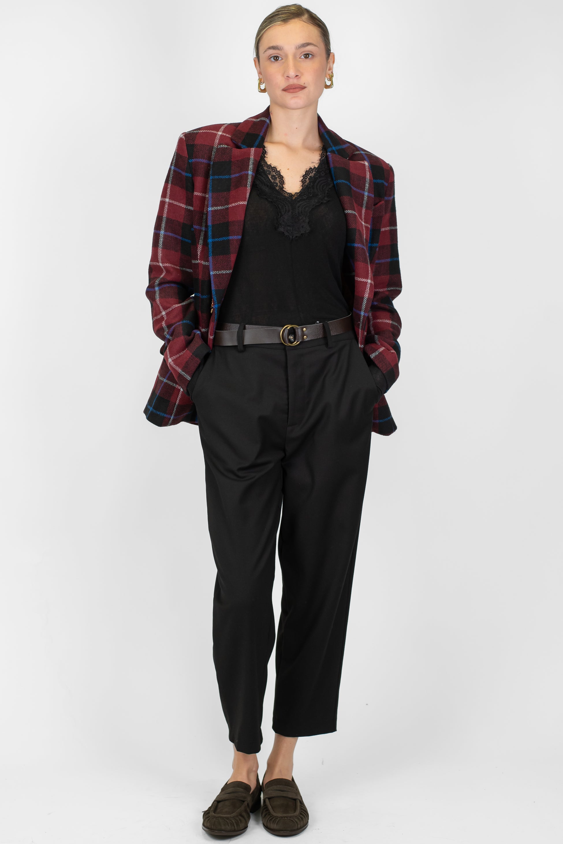 Haveone - Pantalone tinta unita con elastico sul retro