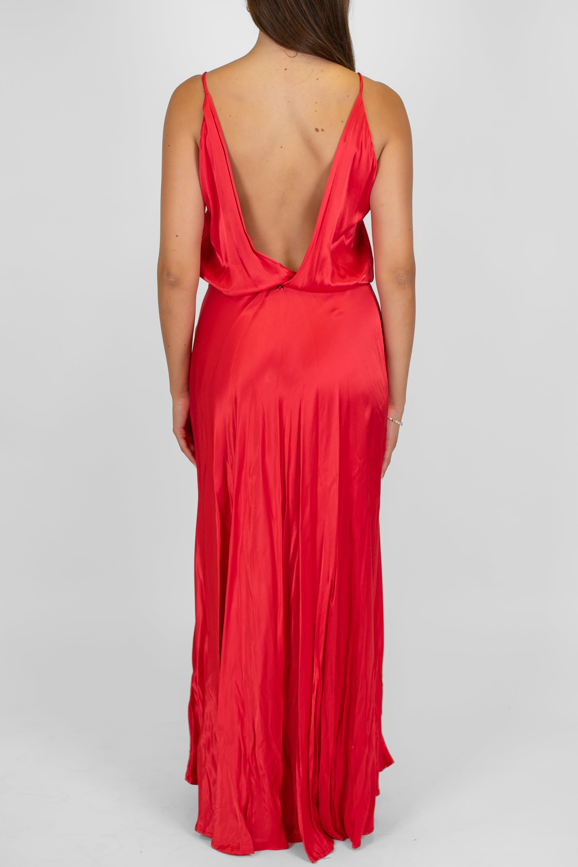 Souvenir - Abito lungo in viscosa con schiena scoperta