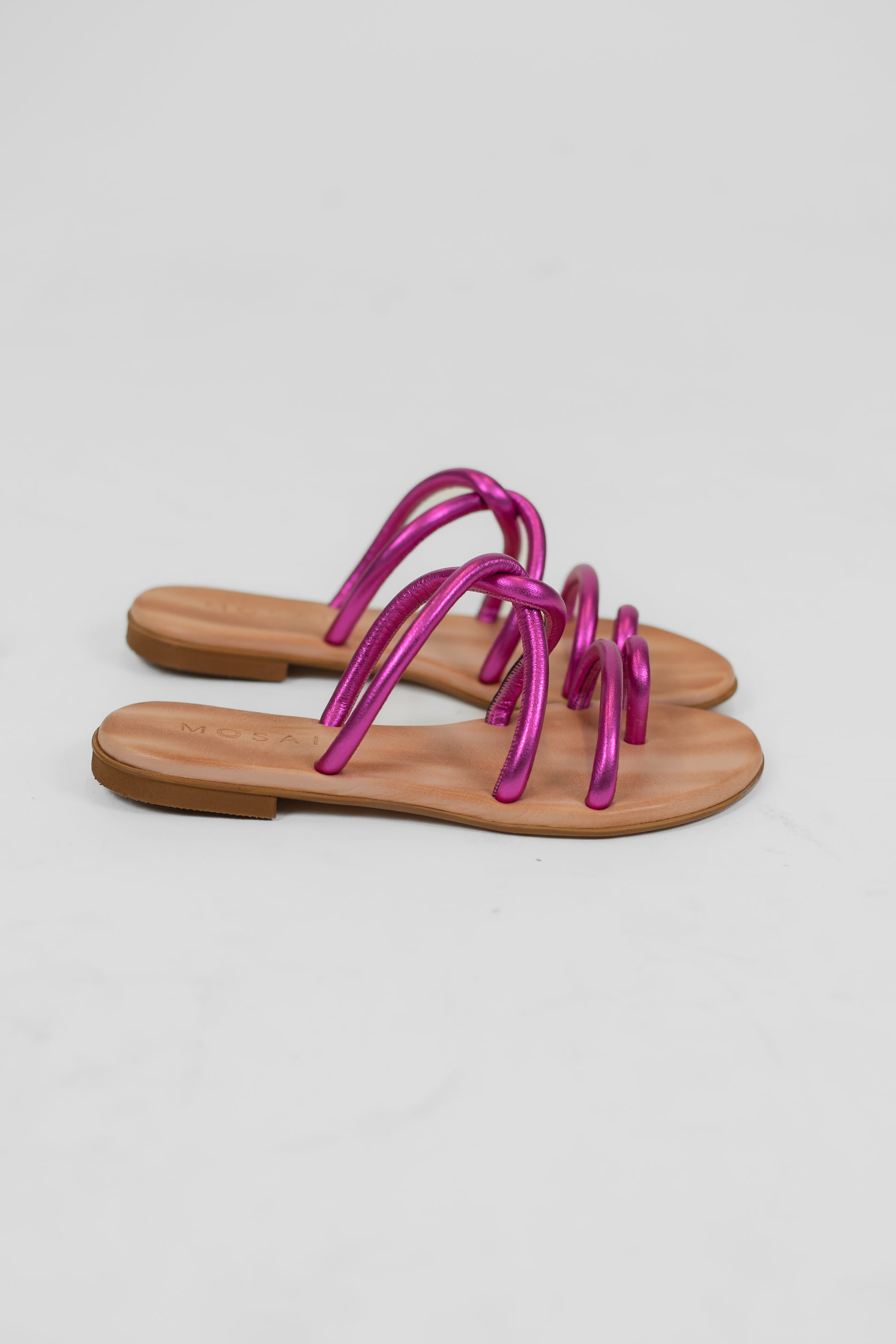 Mosaic - Sandalo infradito con fasce laminate