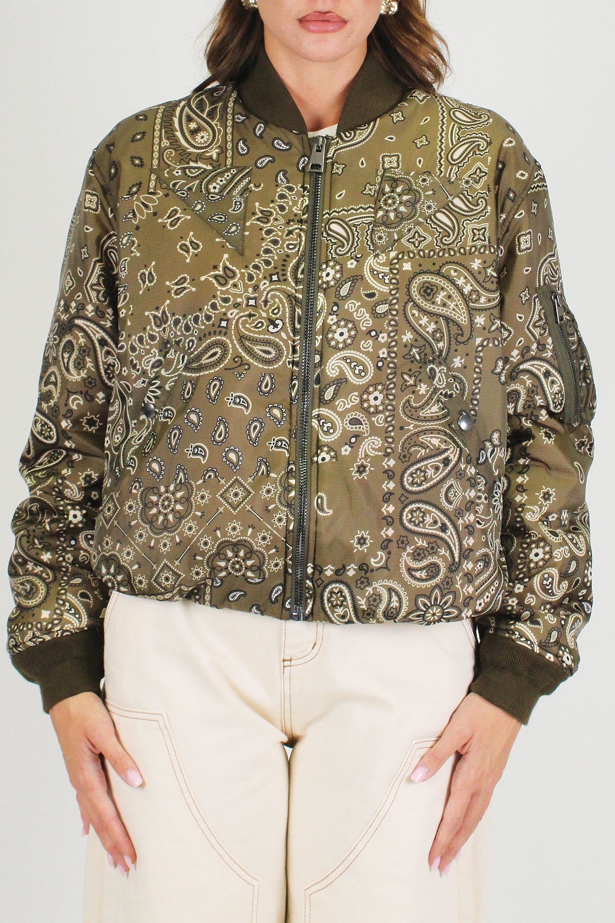 Tensione in - Bomber fantasia bandana con chiusura a zip