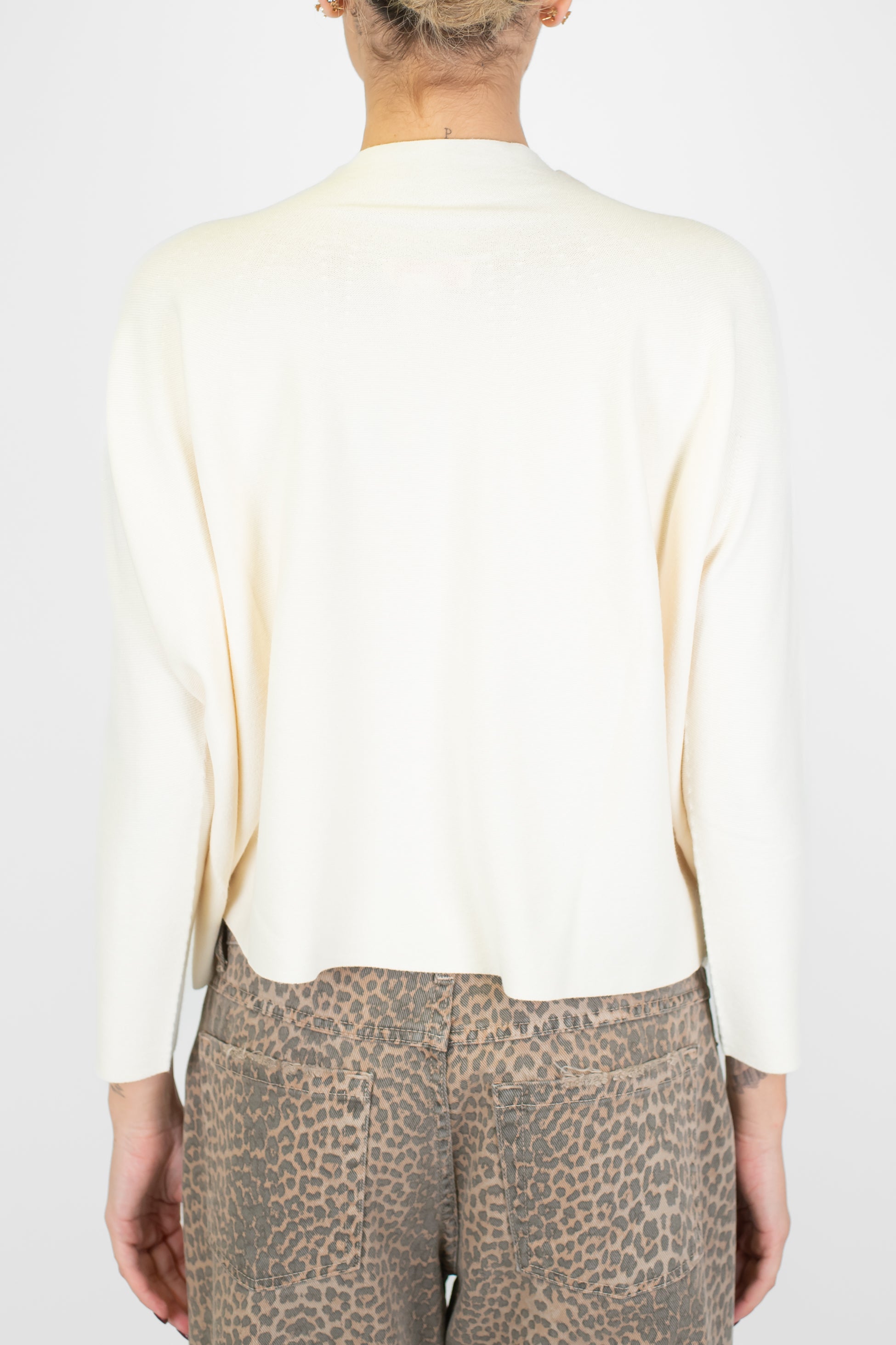 Kontatto - Maglia con collo cratere e manica tre quarti