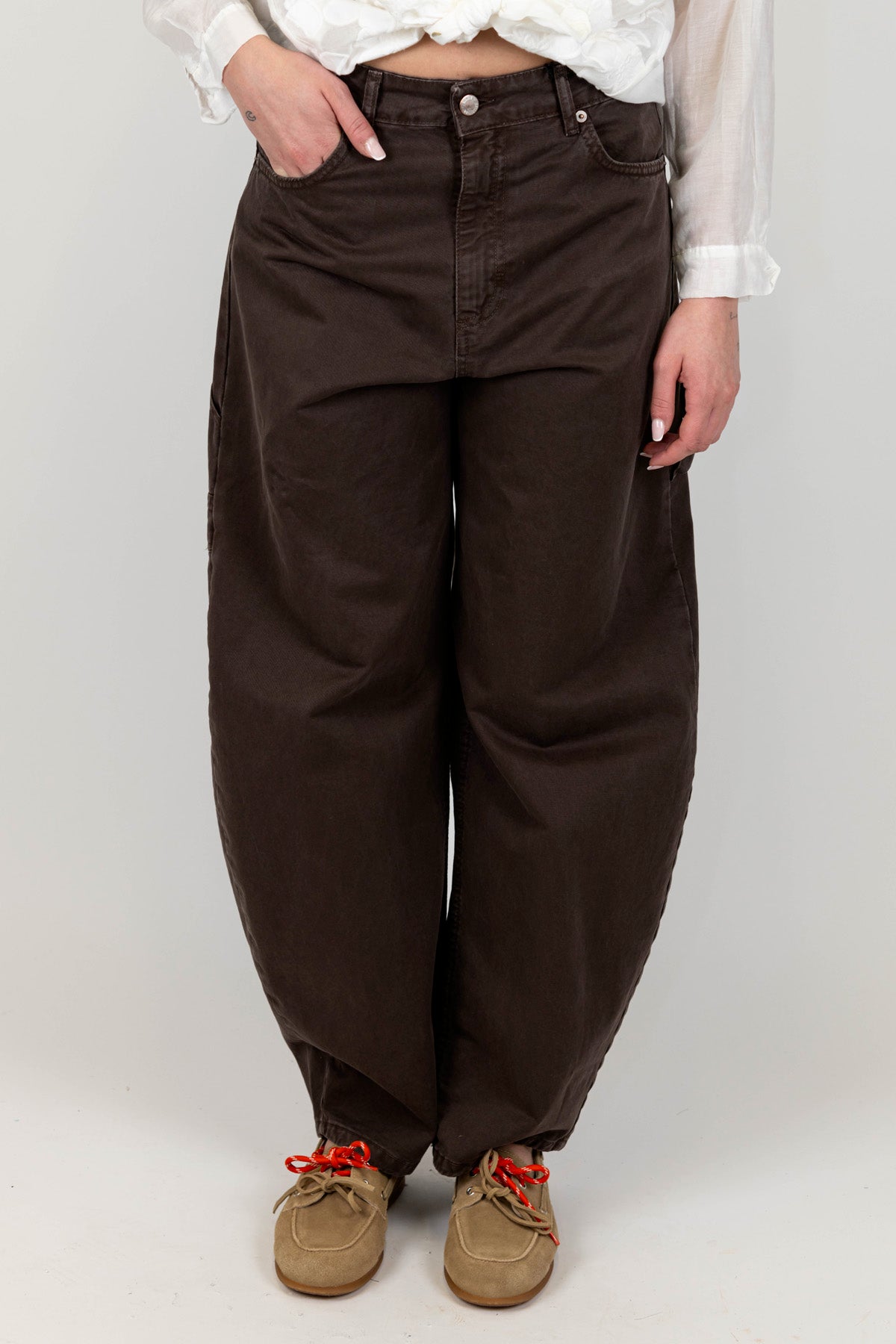 Tensione in - Pantalone worker in denim colorato