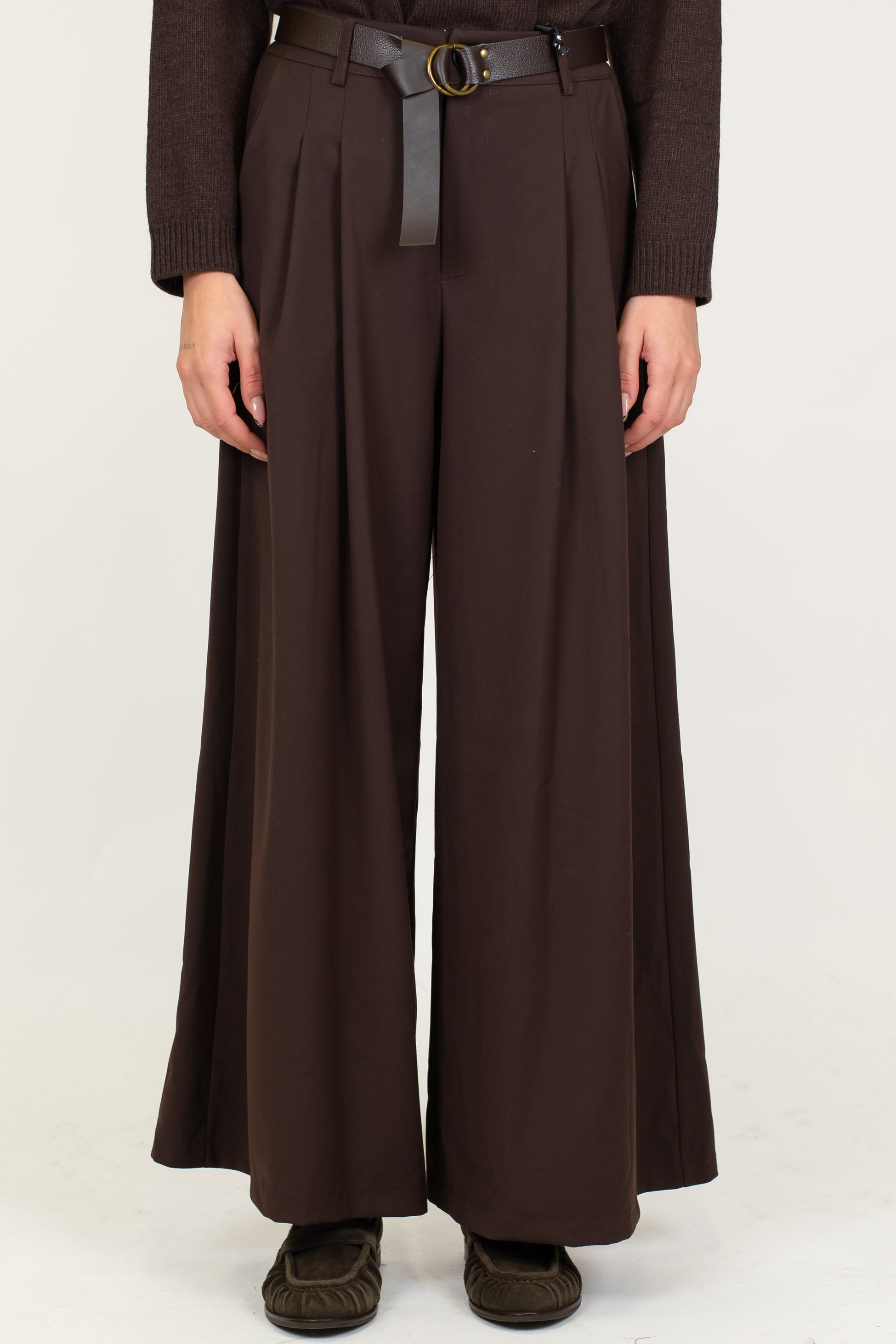 Haveone - Pantalone palazzo con pinces