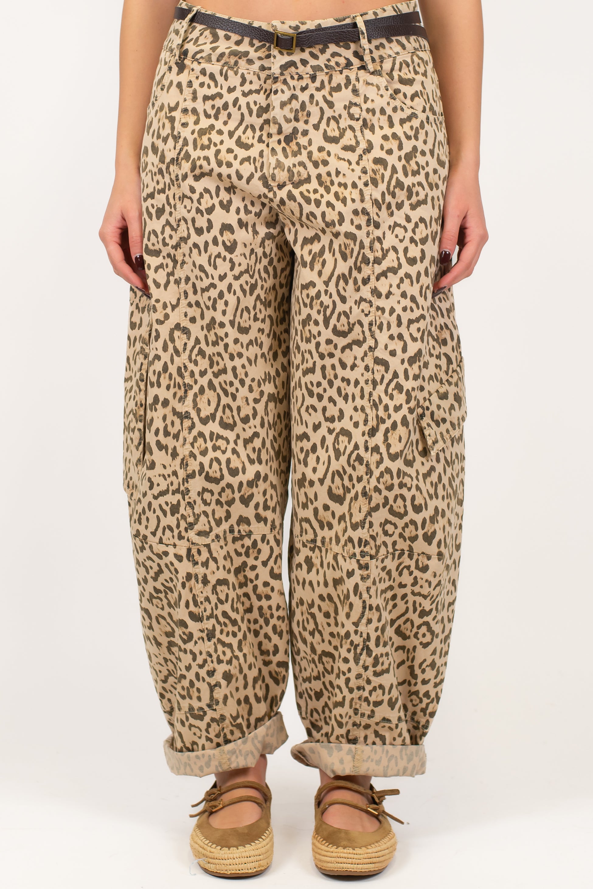 Motel - Pantalone cargo balloon fantasia animalier