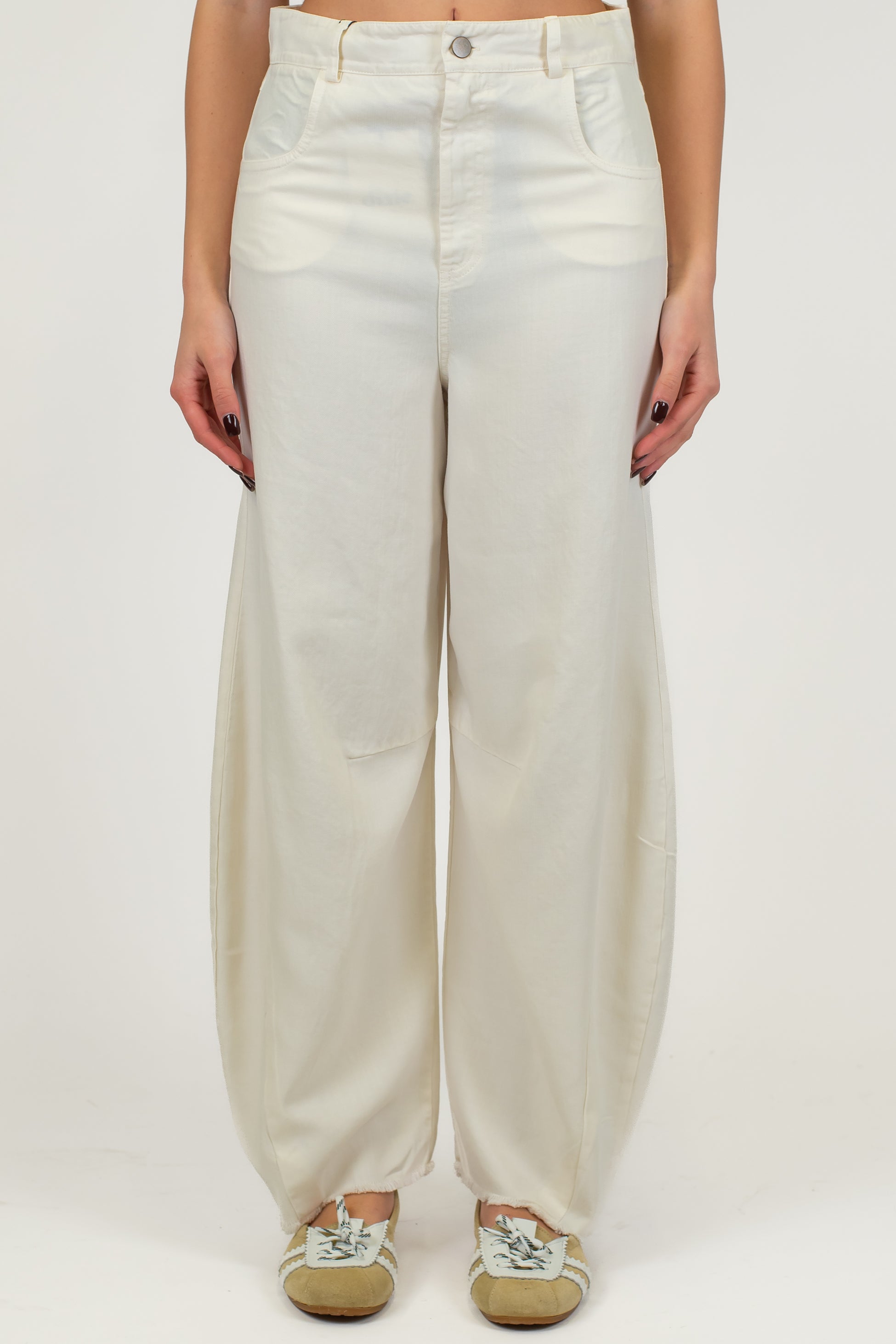 Dixie - Pantalone balloon in lyocell con tasconi posteriori