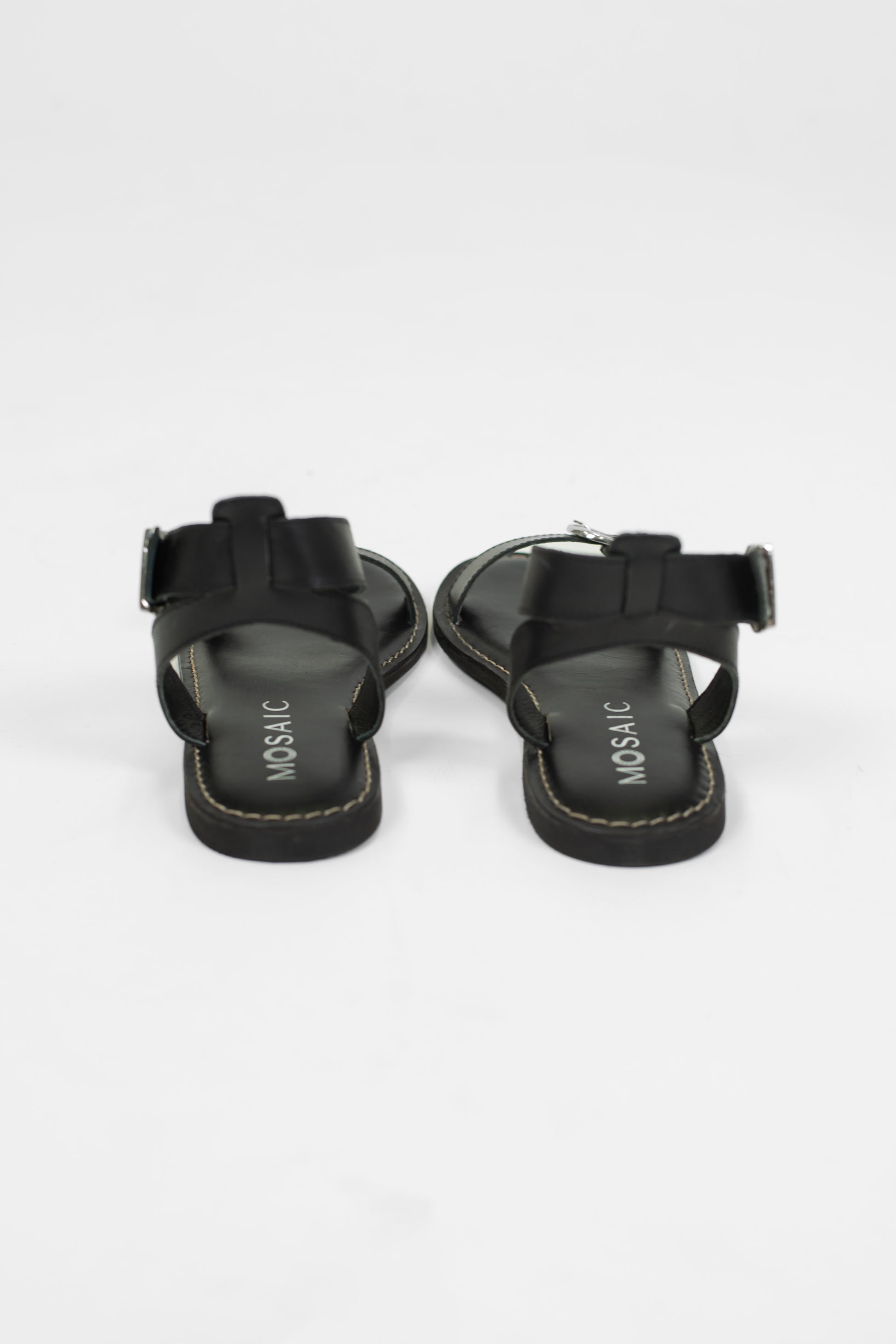 Mosaic - Sandalo in pelle con fascia alla caviglia regolabile