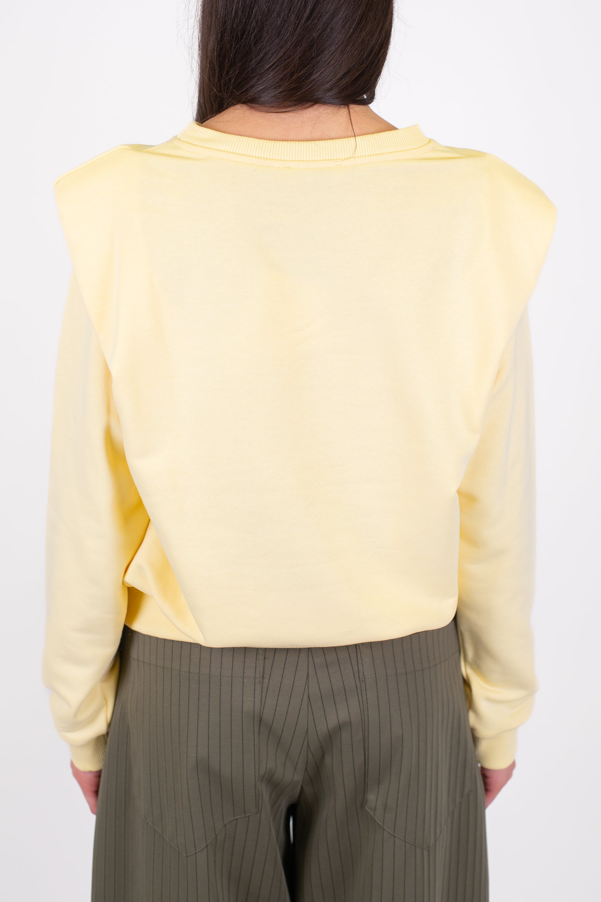 Dixie - Felpa girocollo con spalline ed elastico sul fondo